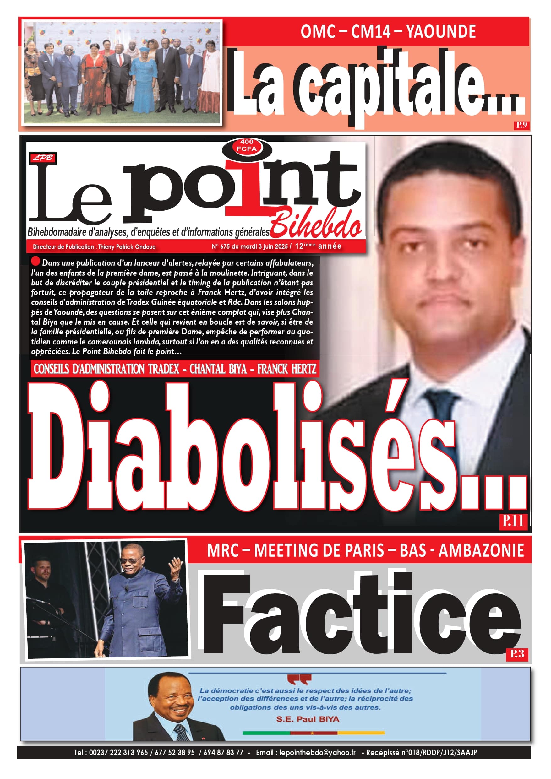 LE POINT HEBDO N°675