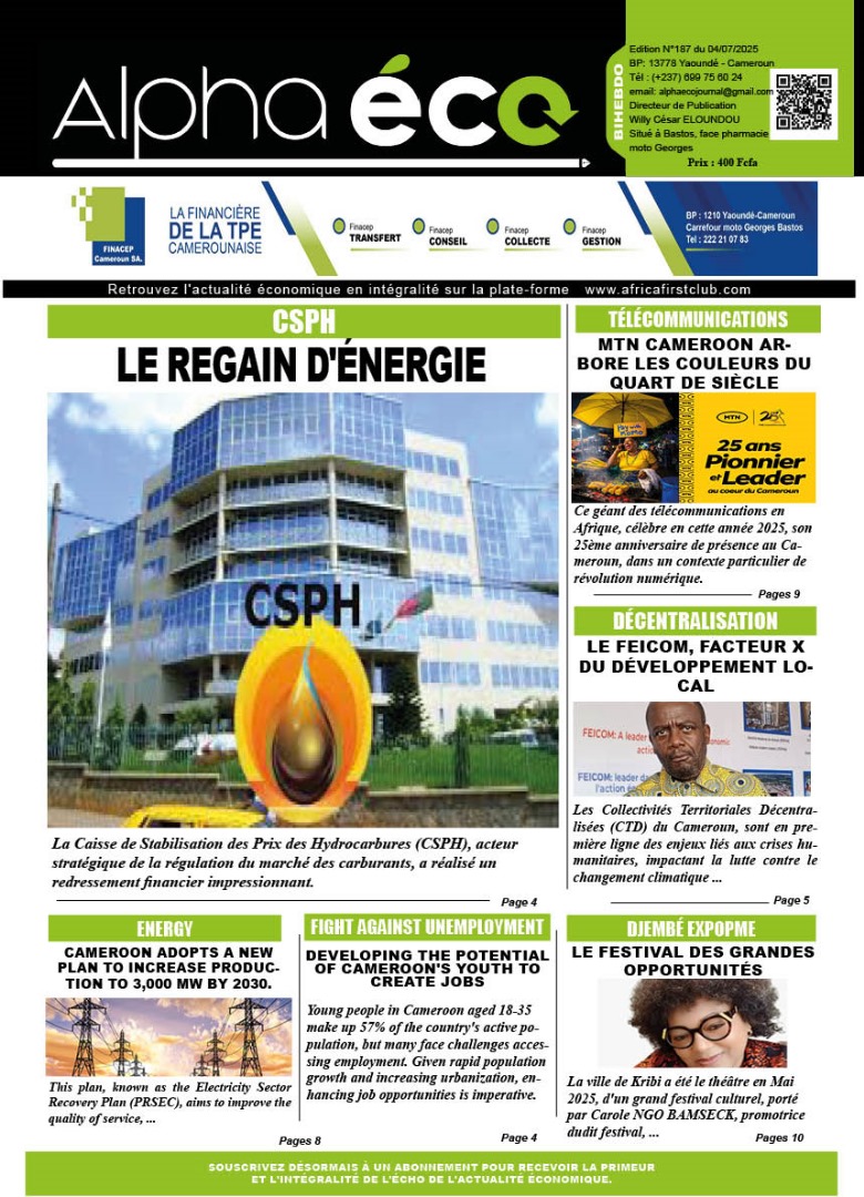 Une du journal Alpha Éco N°187