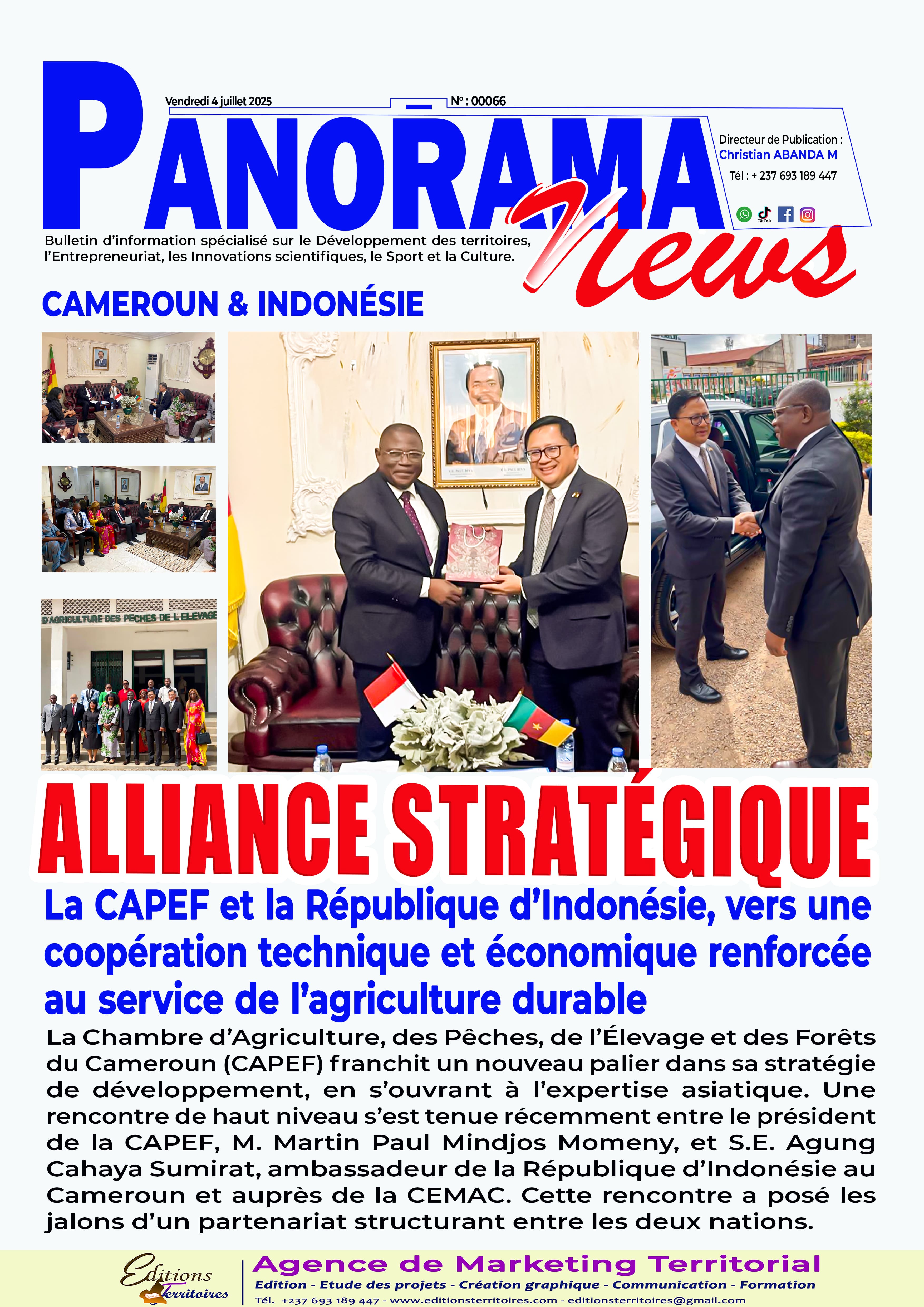 Une du journal Panorama News N⁰66