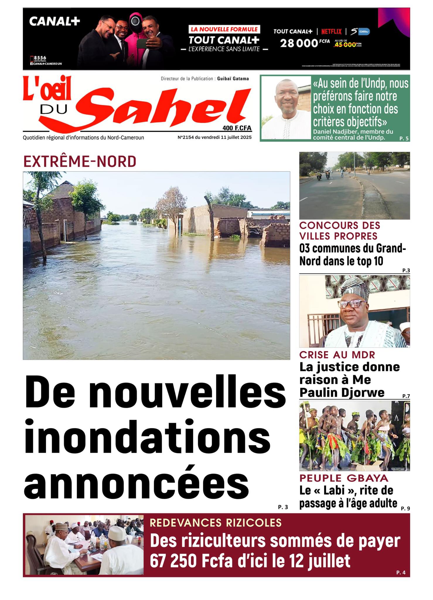 L’ŒIL DU SAHEL N°2154