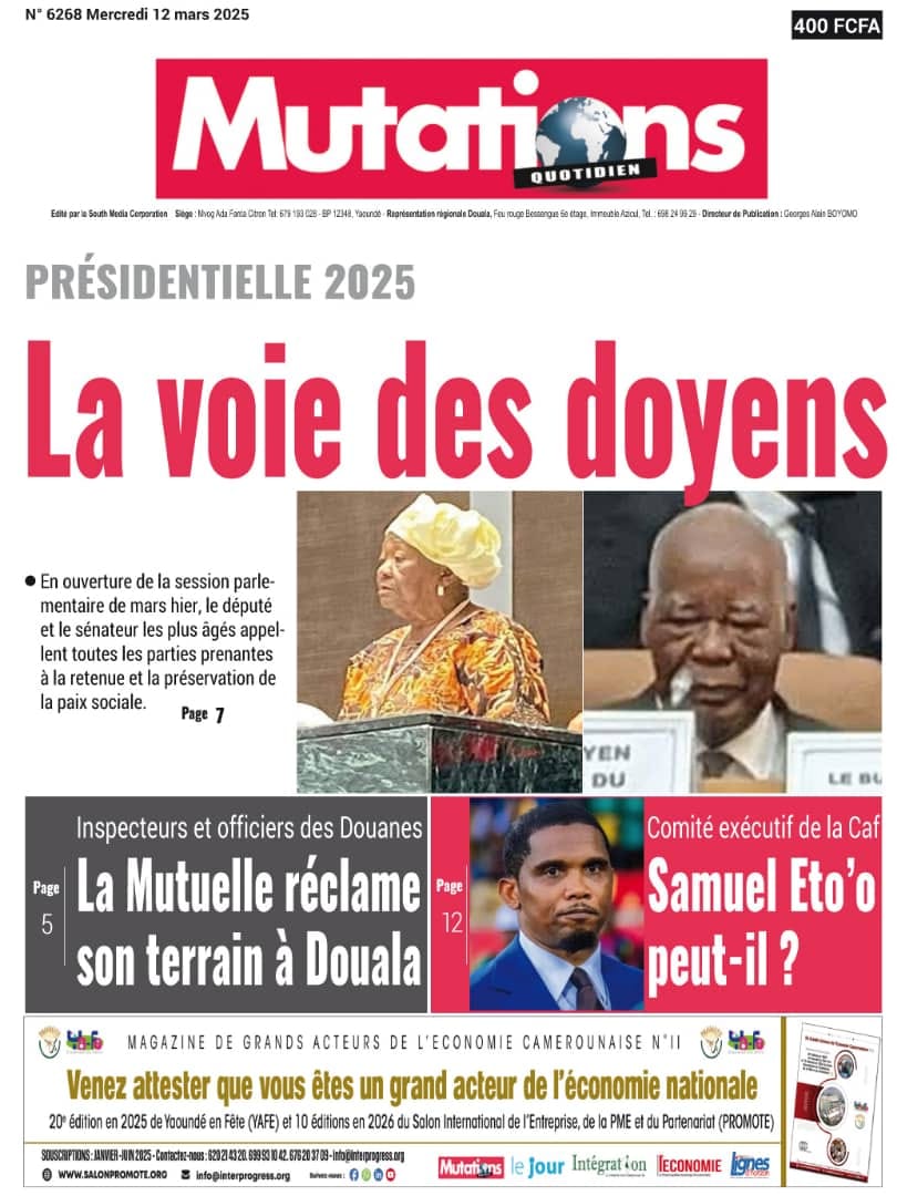 Une du journal MUTATIONS N°6268