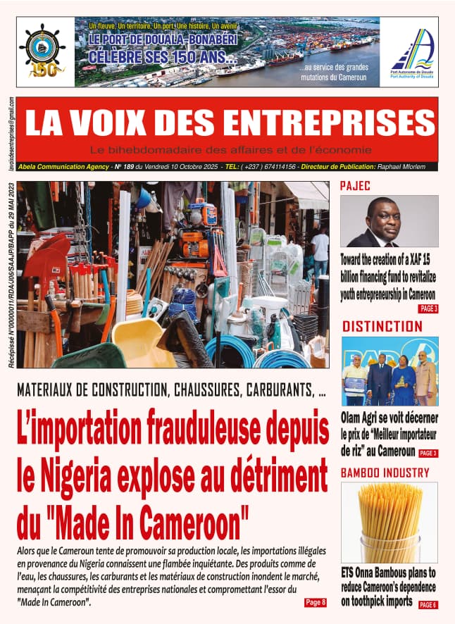 Une du journal LA VOIX DES ENTREPRISES N°189
