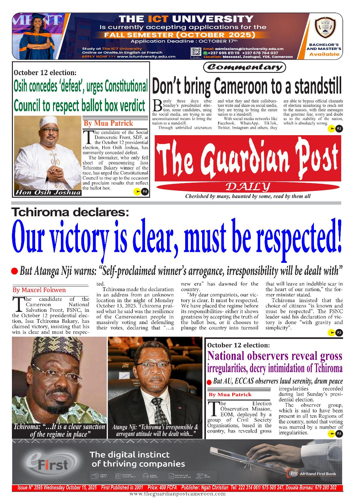 THE GUARDIAN POST N°3595