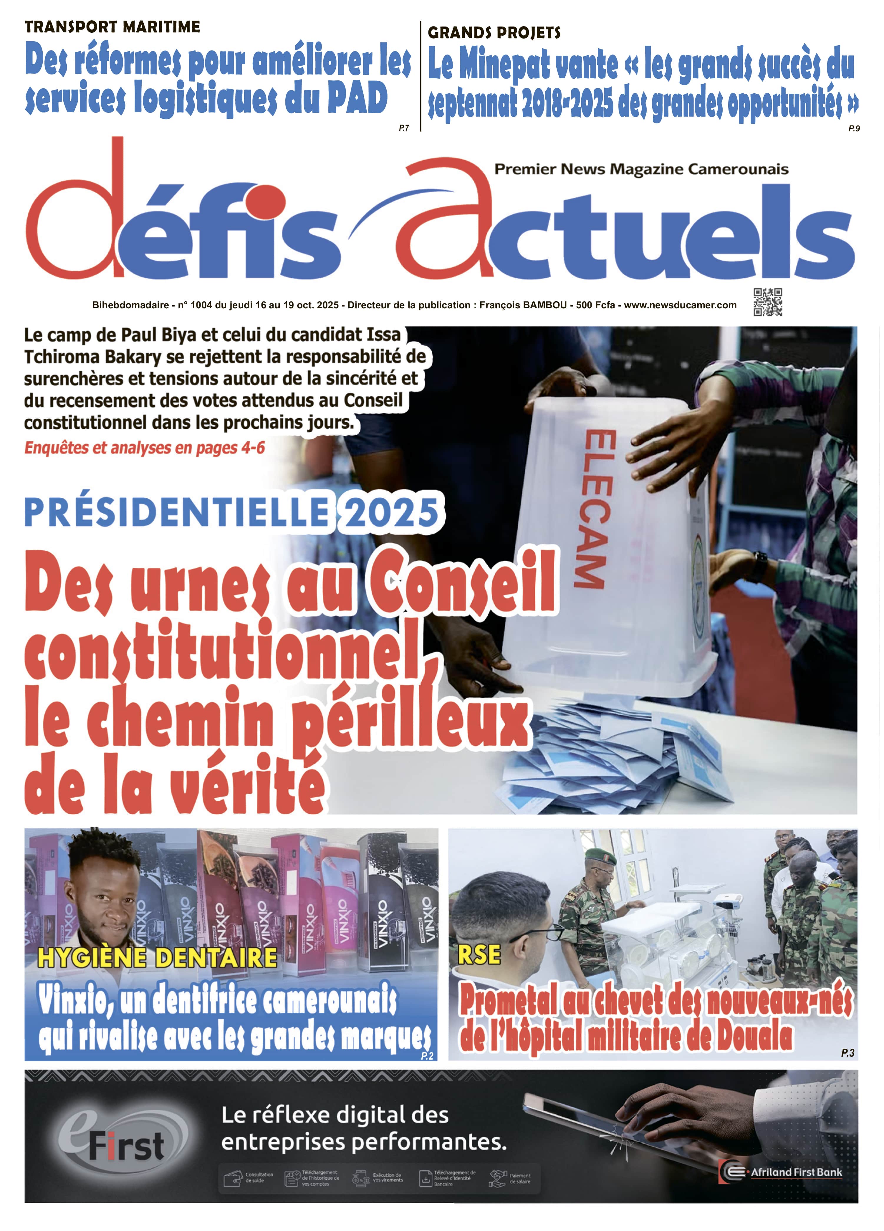 DEFIS ACTUELS N°1004