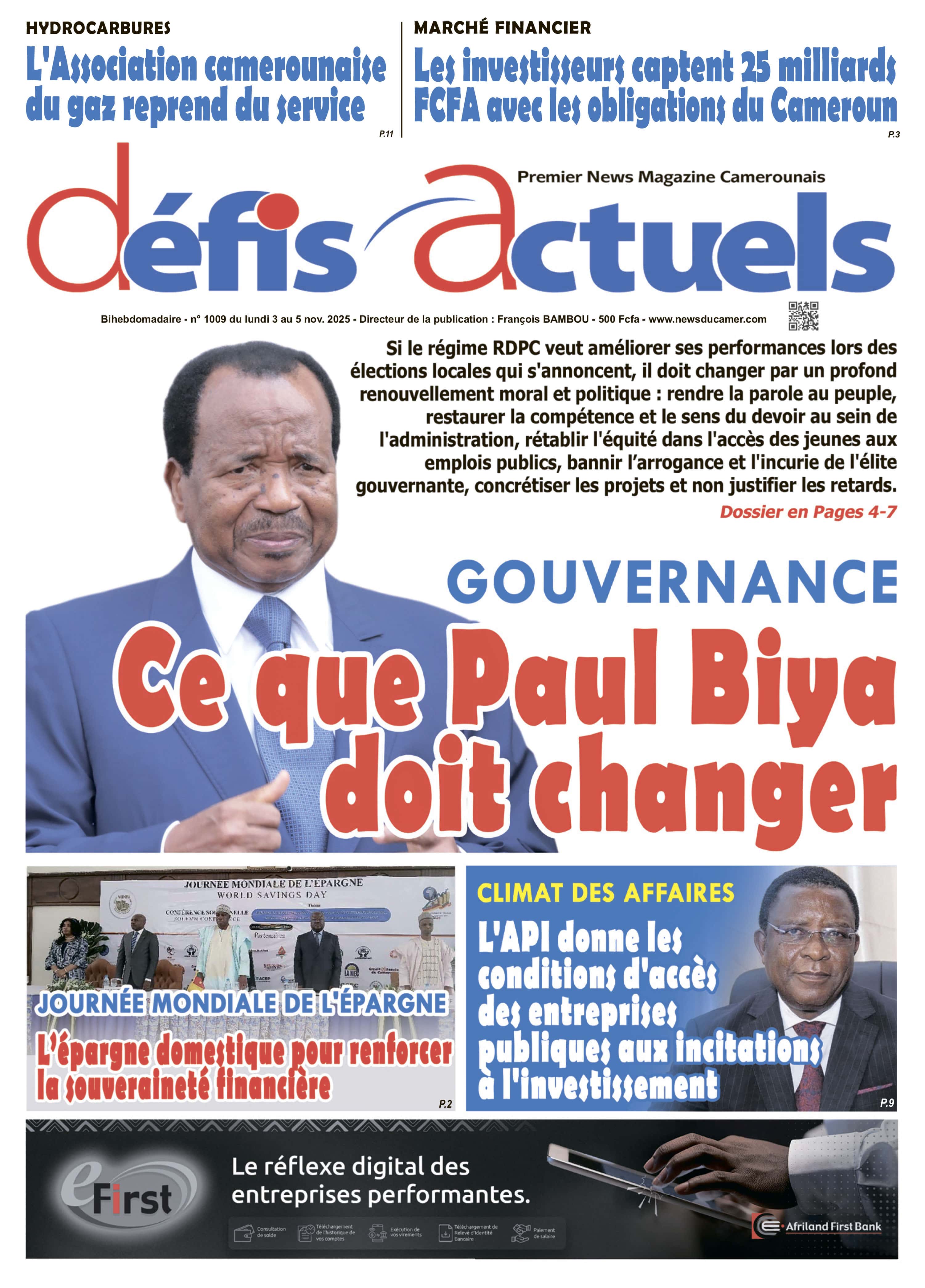 DÉFIS ACTUELS N°1009