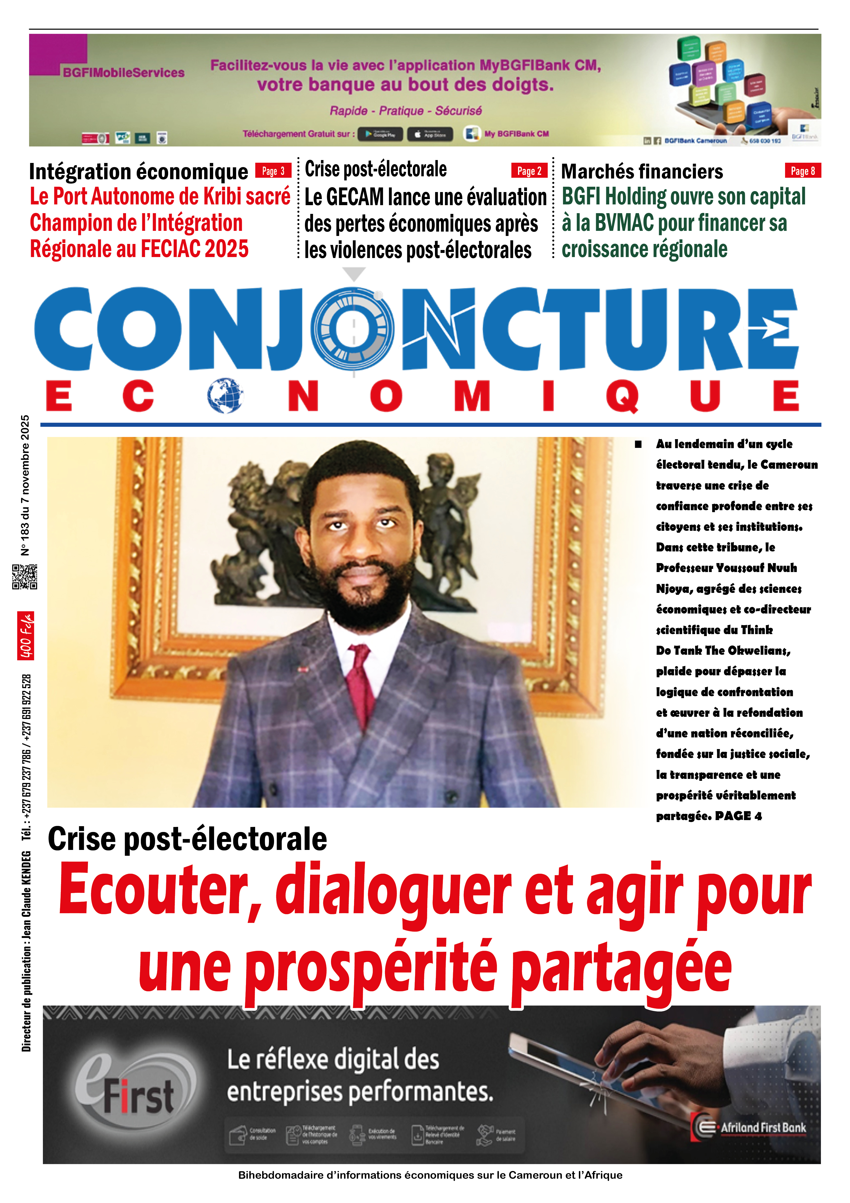 CONJONCTURE ÉCONOMIQUE N°183