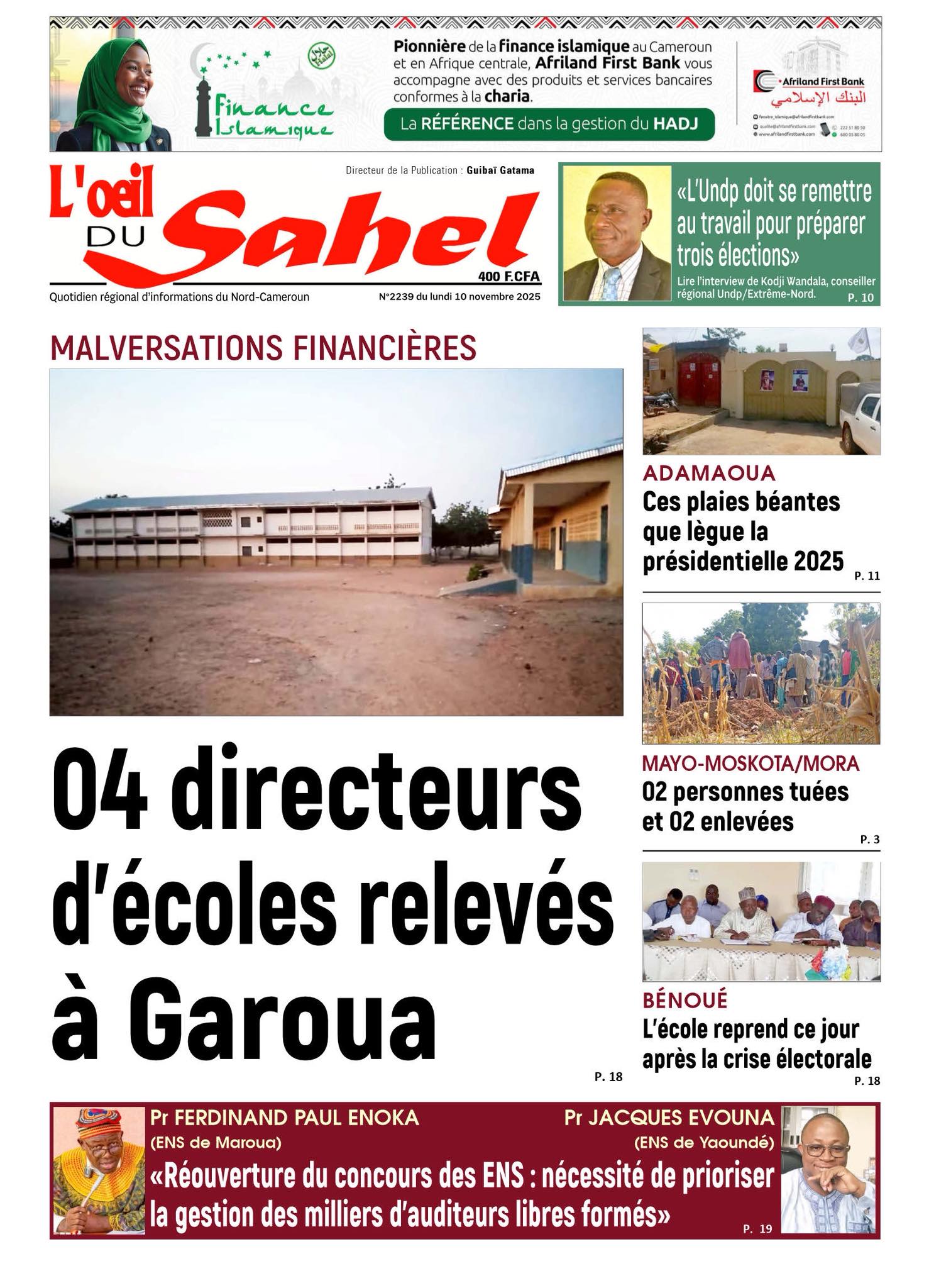 L'OEIL DU SAHEL N°2239