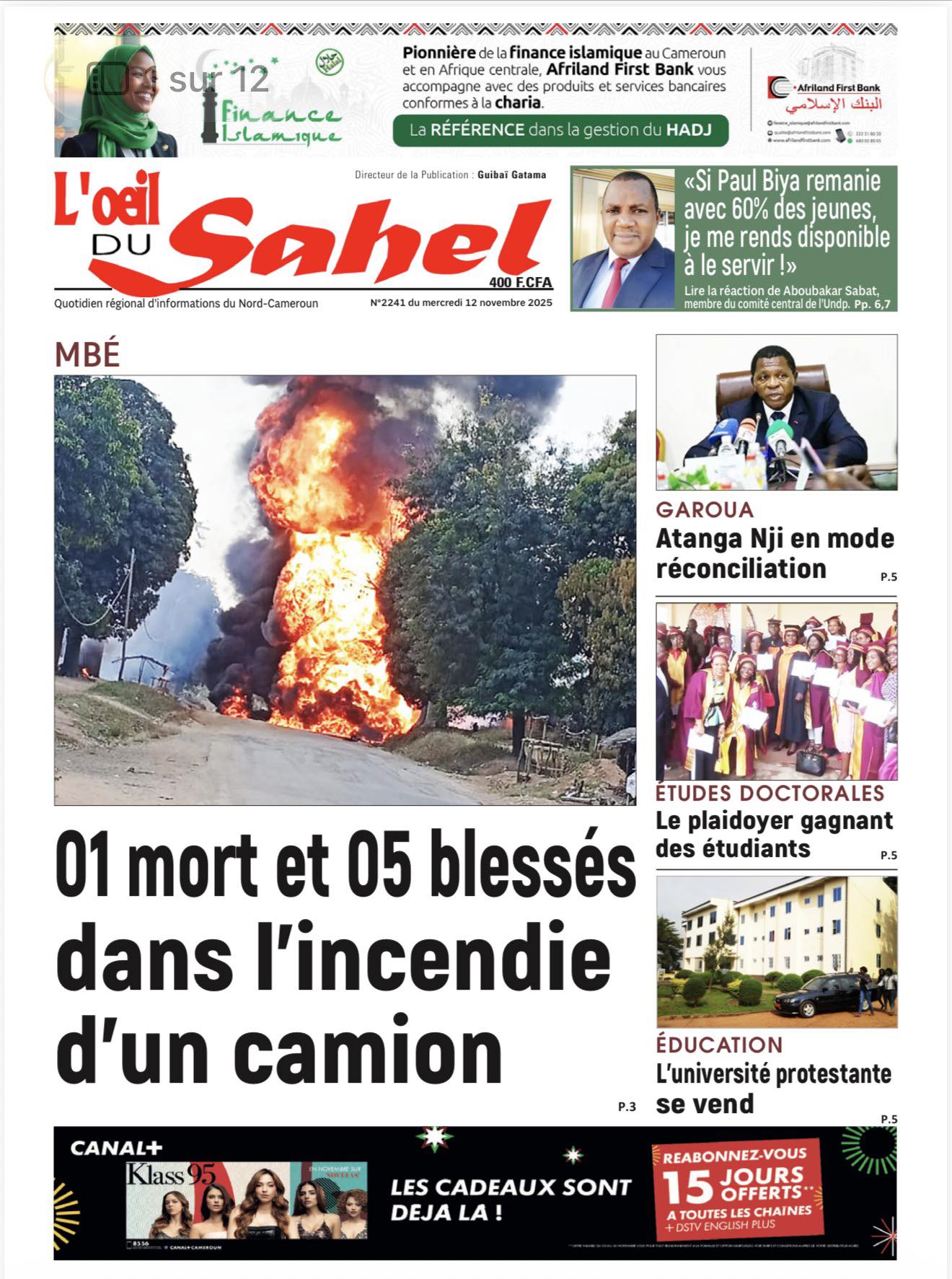 L'OEIL DU SAHEL N°2241