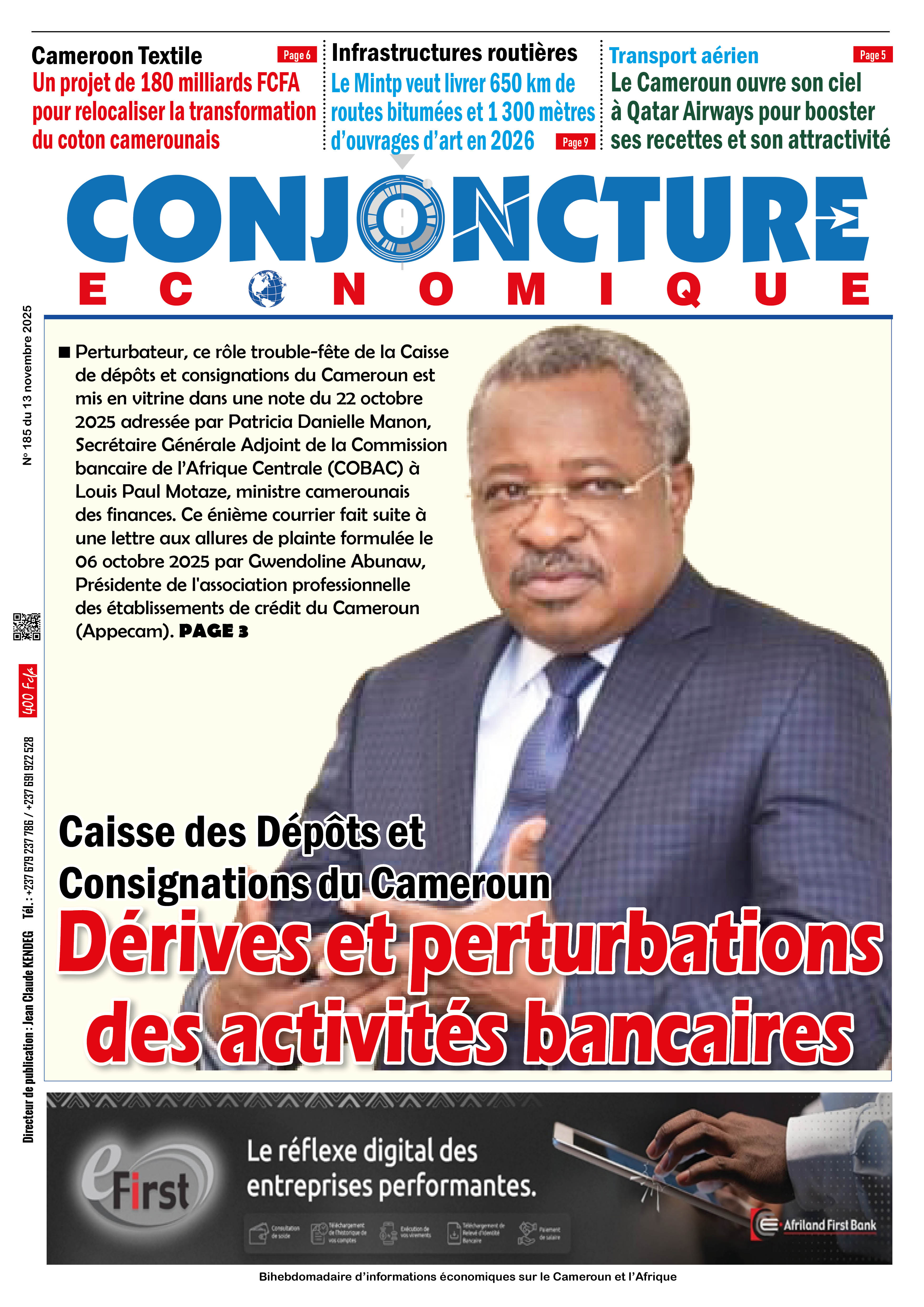CONJONCTURE ÉCONOMIQUE N°185