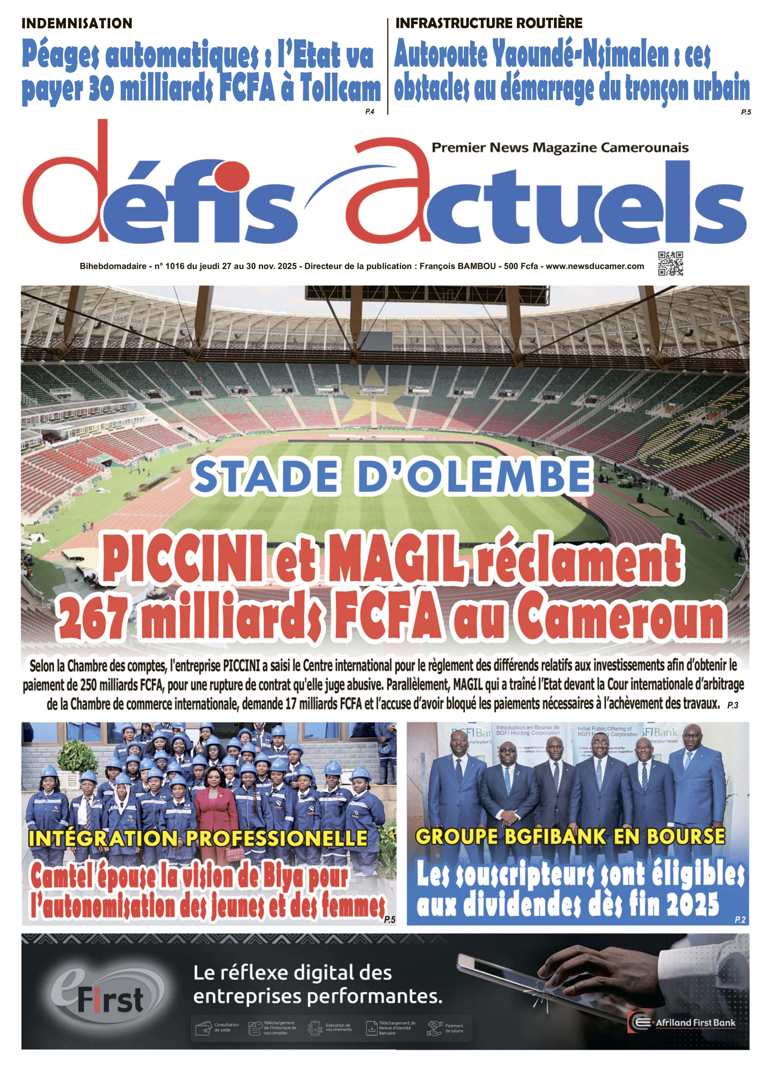 DEFIS ACTUELS N°1016