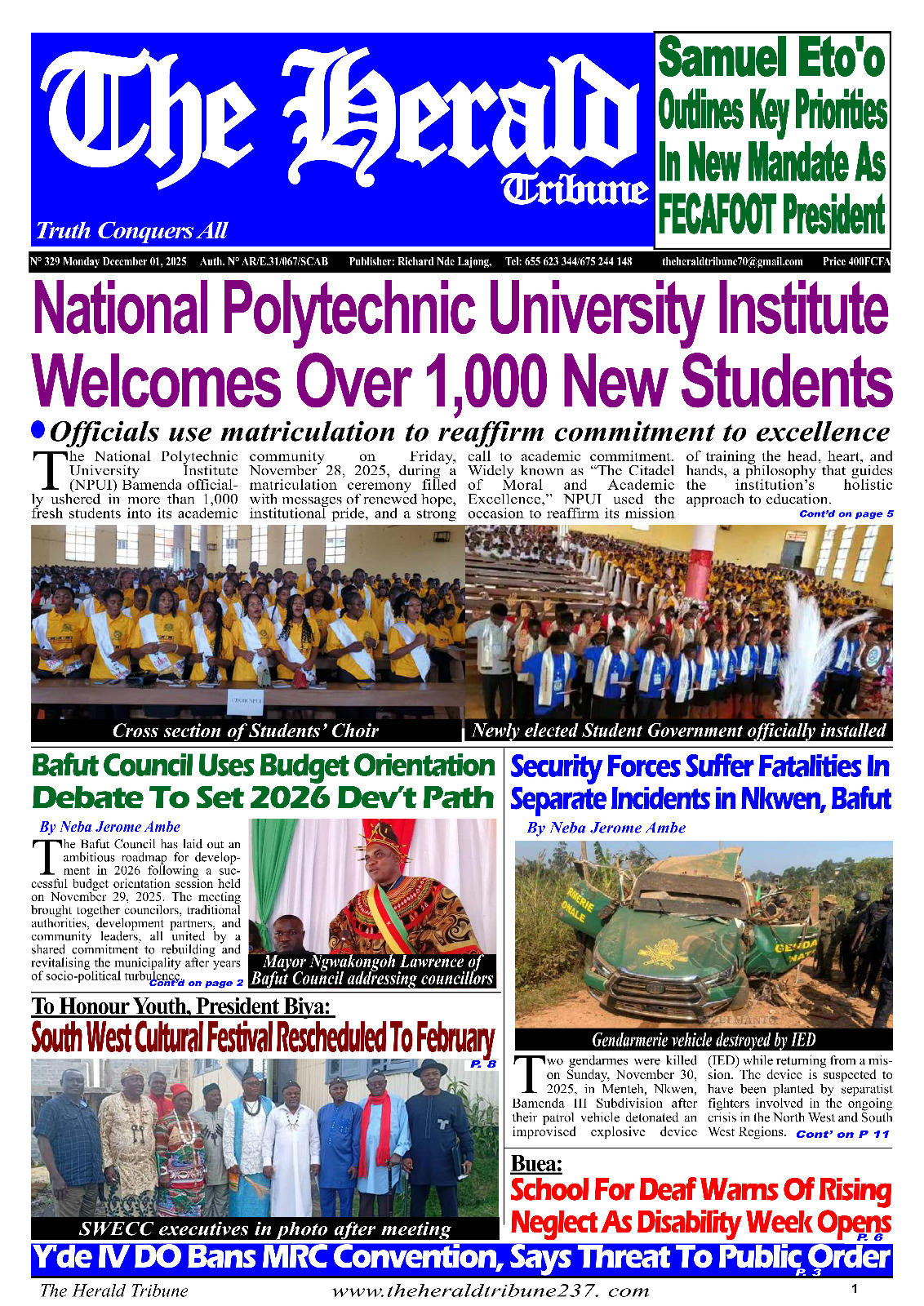 The Herald Tribune N°329