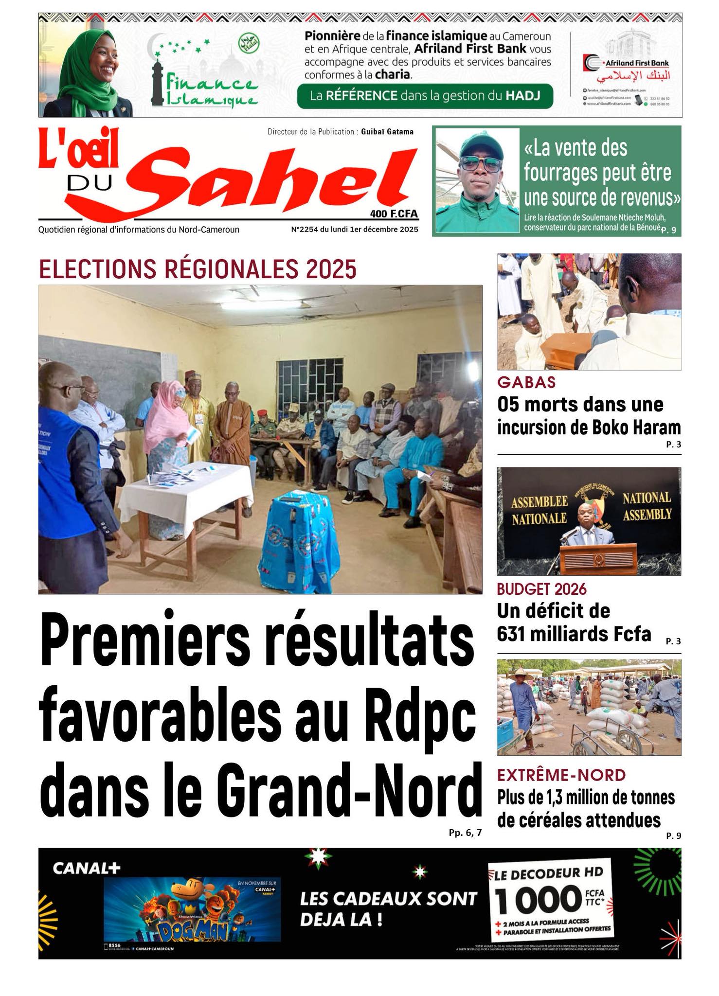 L’ŒIL DU SAHEL N°2254