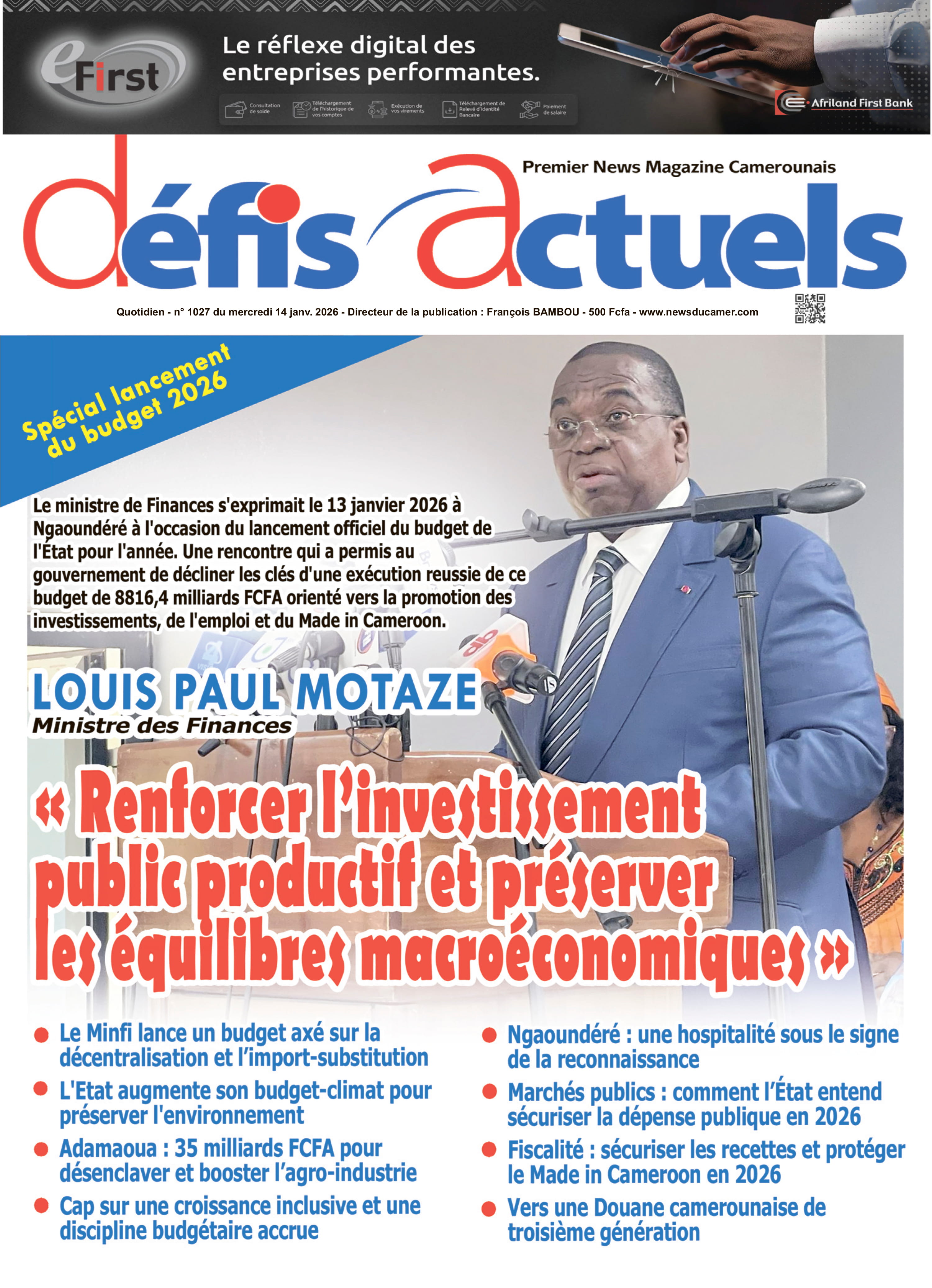 DÉFIS ACTUELS N°1027 Edition Spéciale