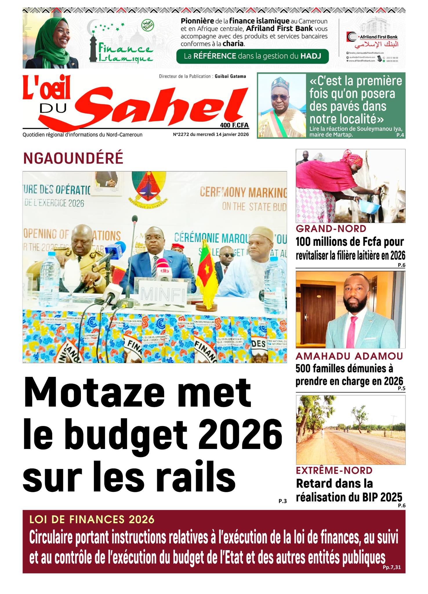 L’ŒIL DU SAHEL N°2272