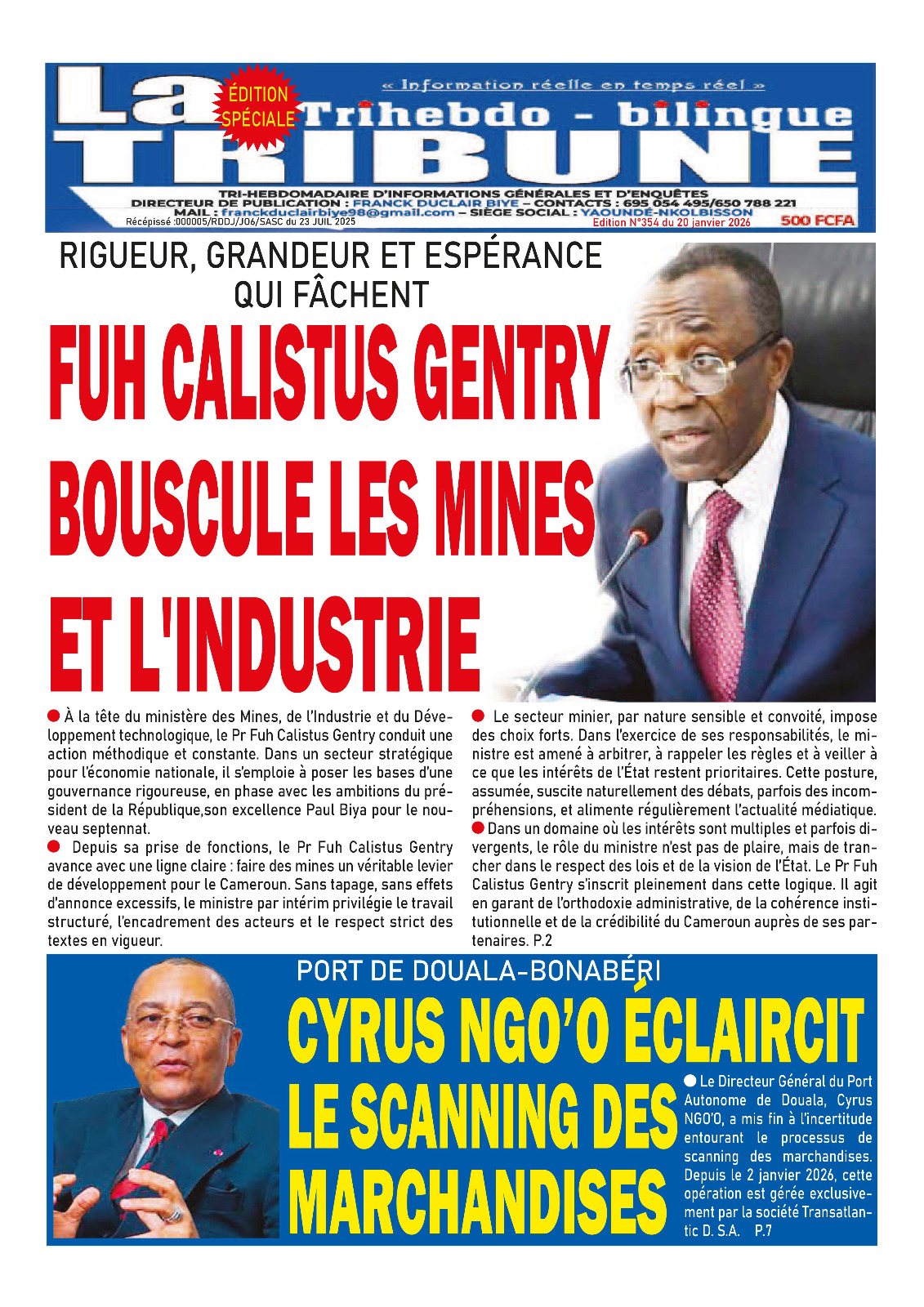LA TRIBUNE N°354 Edition spéciale