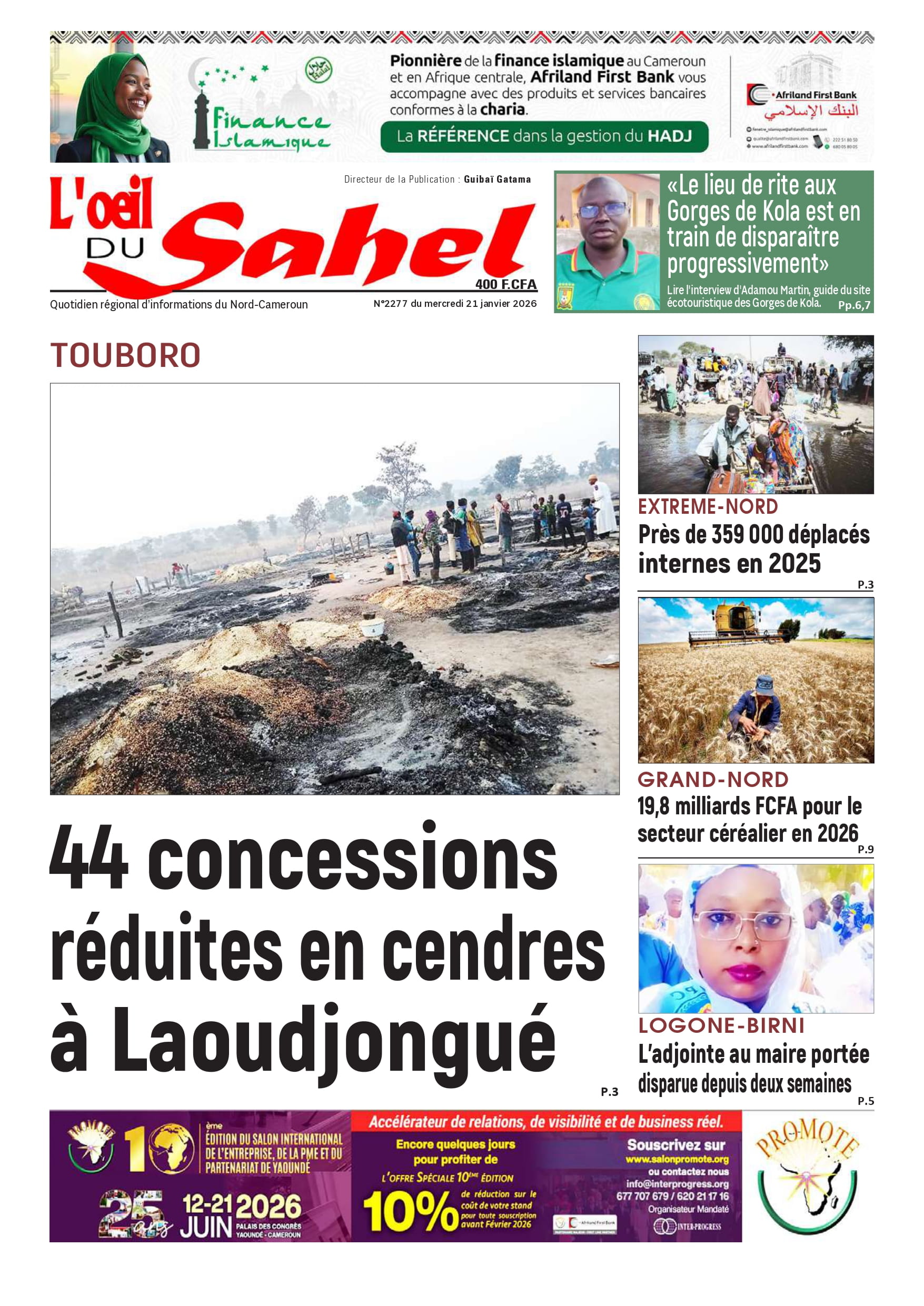 L’ŒIL DU SAHEL N°2277