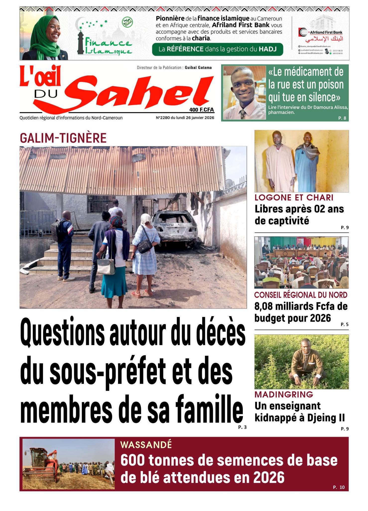 L’ŒIL DU SAHEL N°2280