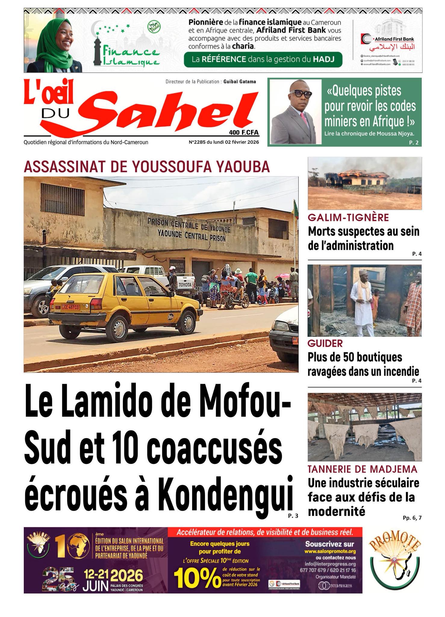 L’ŒIL DU SAHEL N°2285