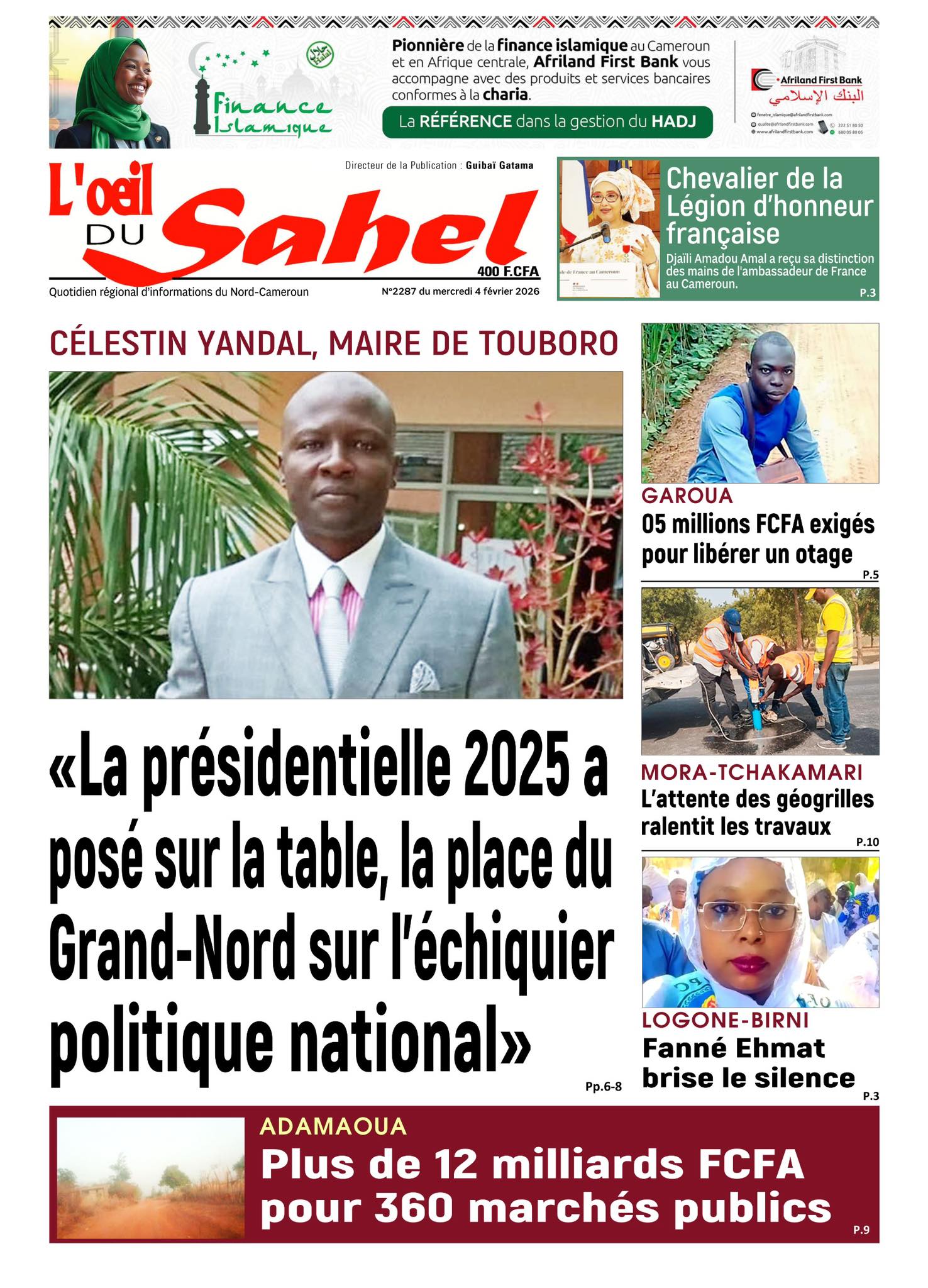 L’ŒIL DU SAHEL N°2287