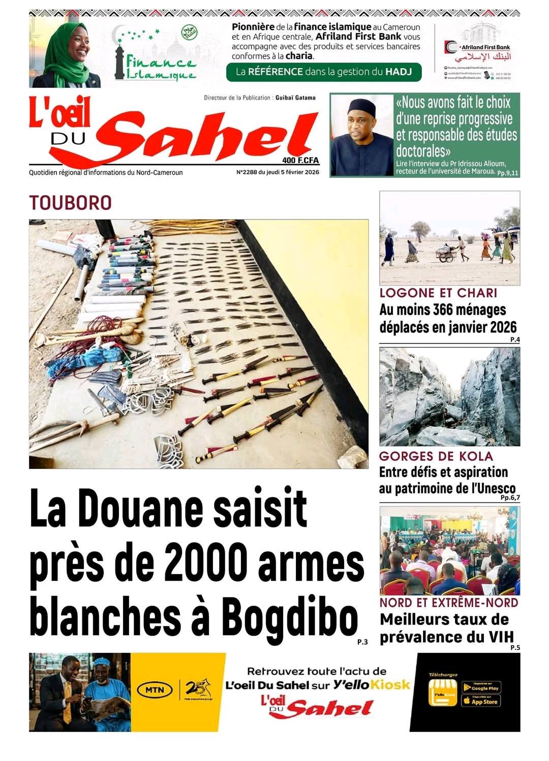 L’ŒIL DU SAHEL N°2288