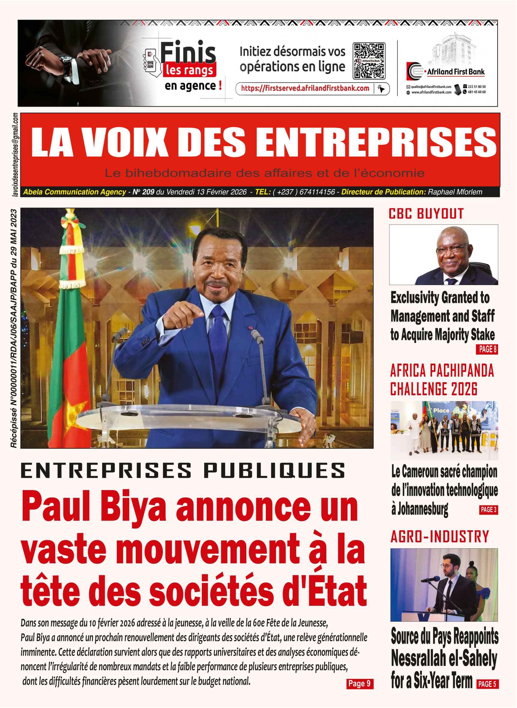 LA VOIX DES ENTREPRISES N°209