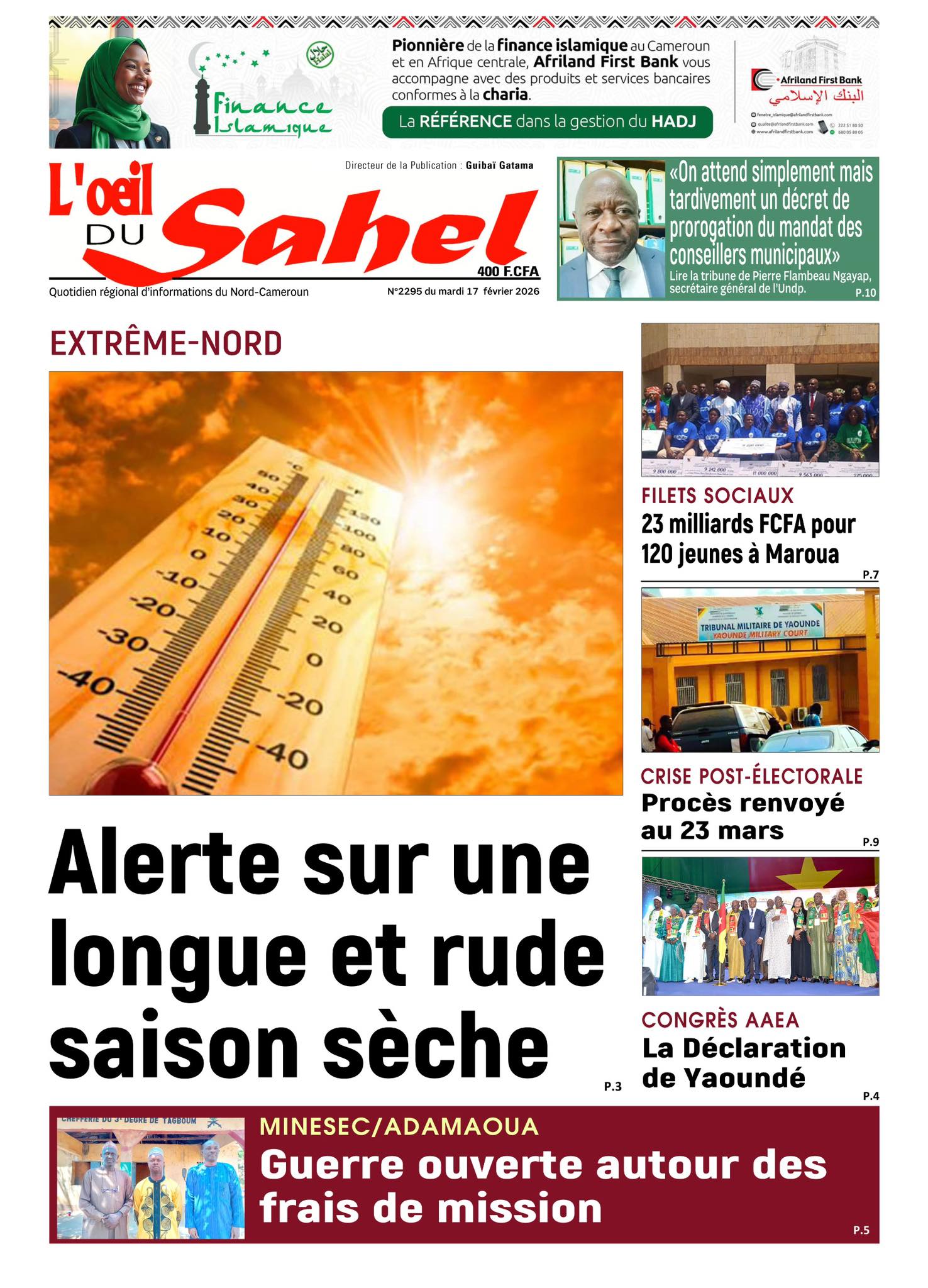 L’ŒIL DU SAHEL N°2295
