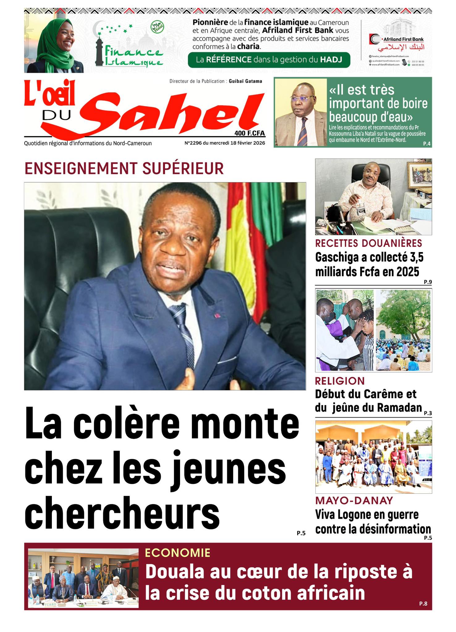 L’ŒIL DU SAHEL N°2296