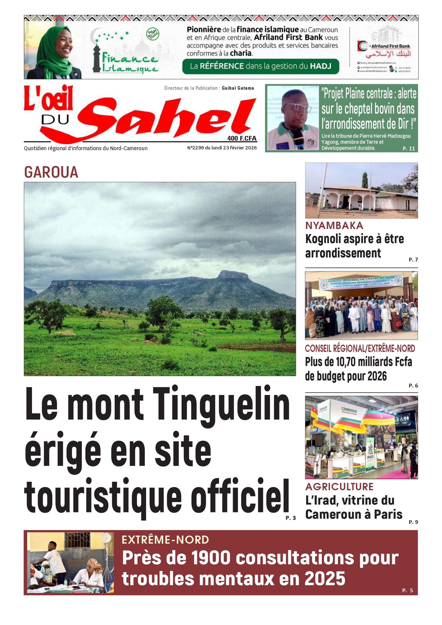 L’ŒIL DU SAHEL N°2299