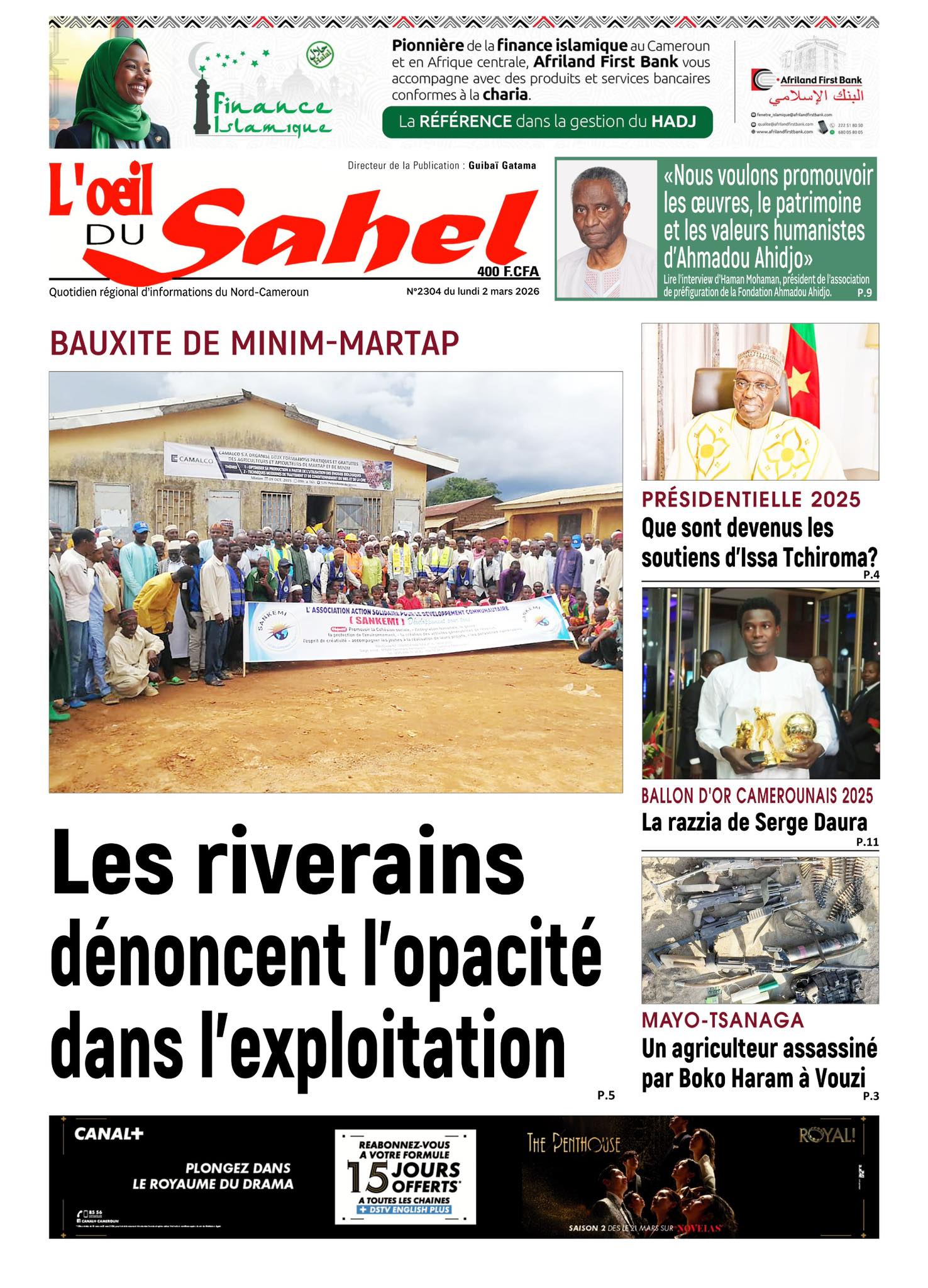 L’ŒIL DU SAHEL N°2304