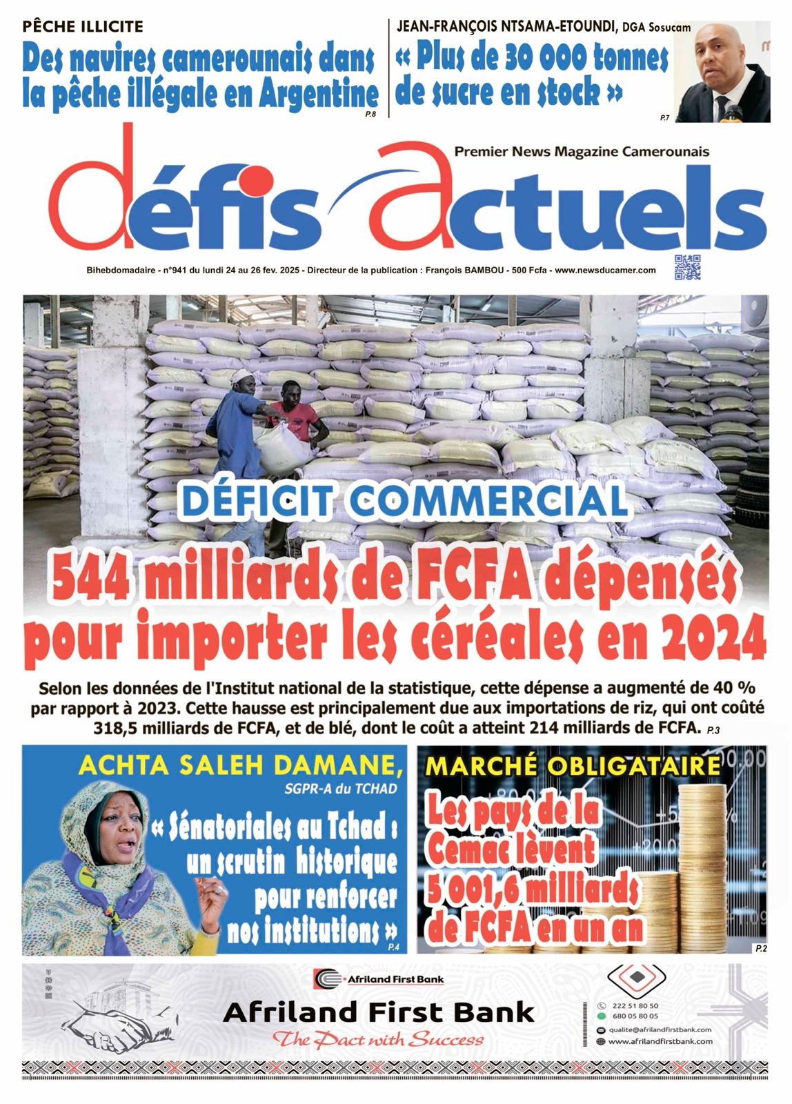 Une du journal DÉFIS ACTUELS N°941