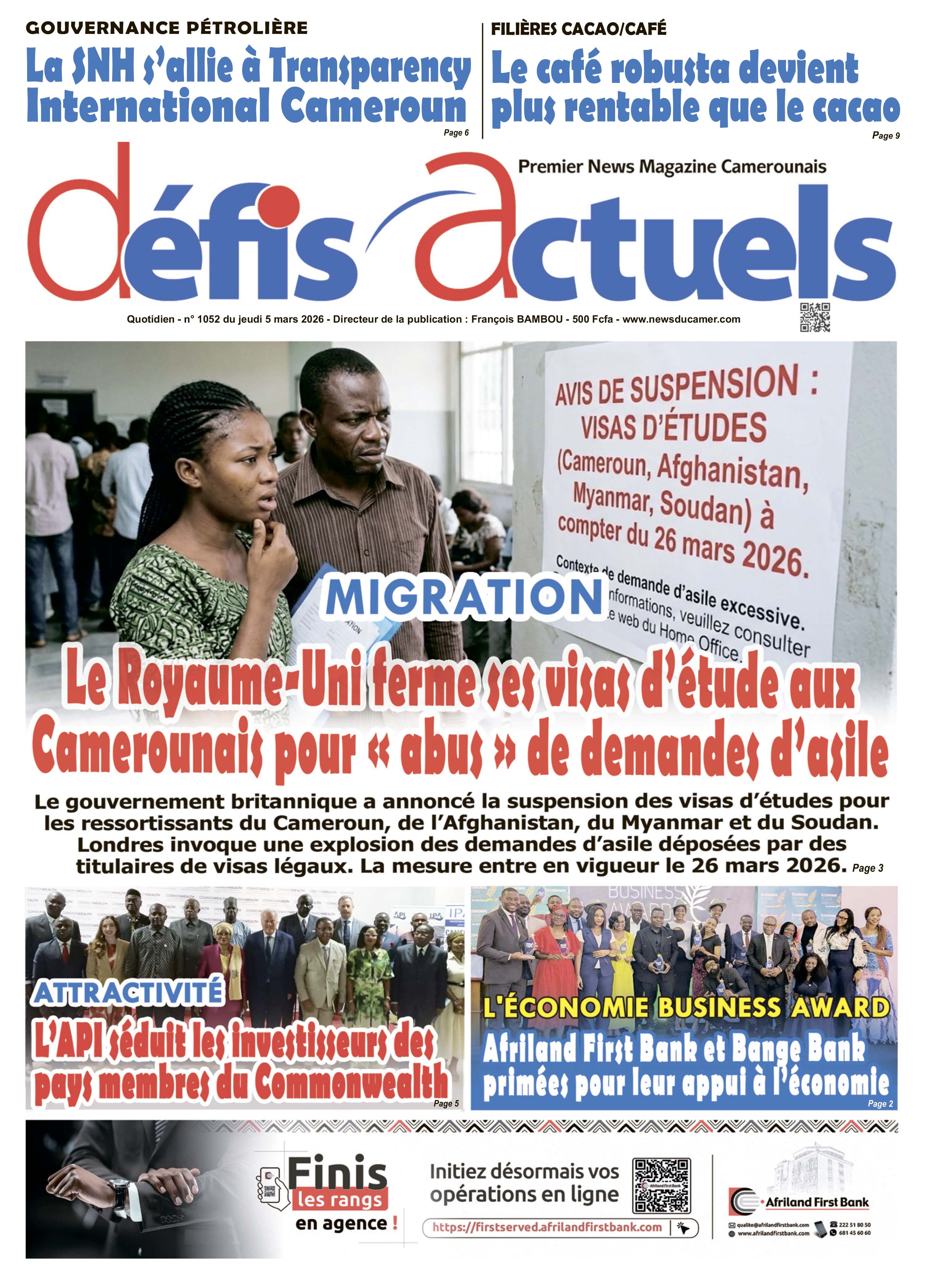 DÉFIS ACTUELS N°1052