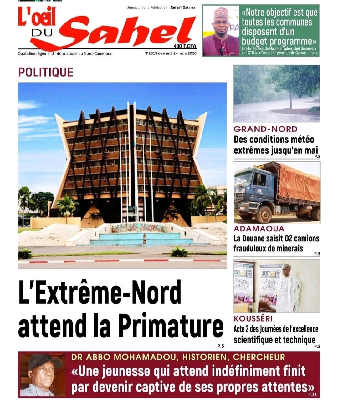 L’ŒIL DU SAHEL N°2319