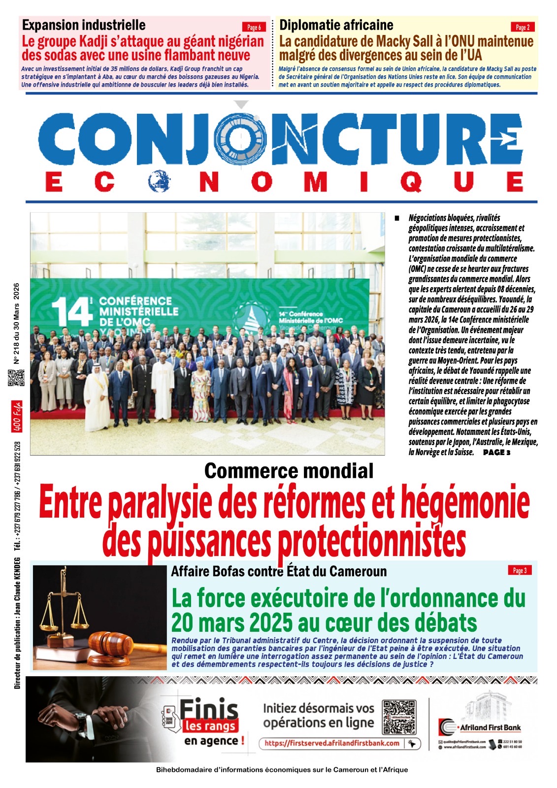 Conjoncture économique N°218