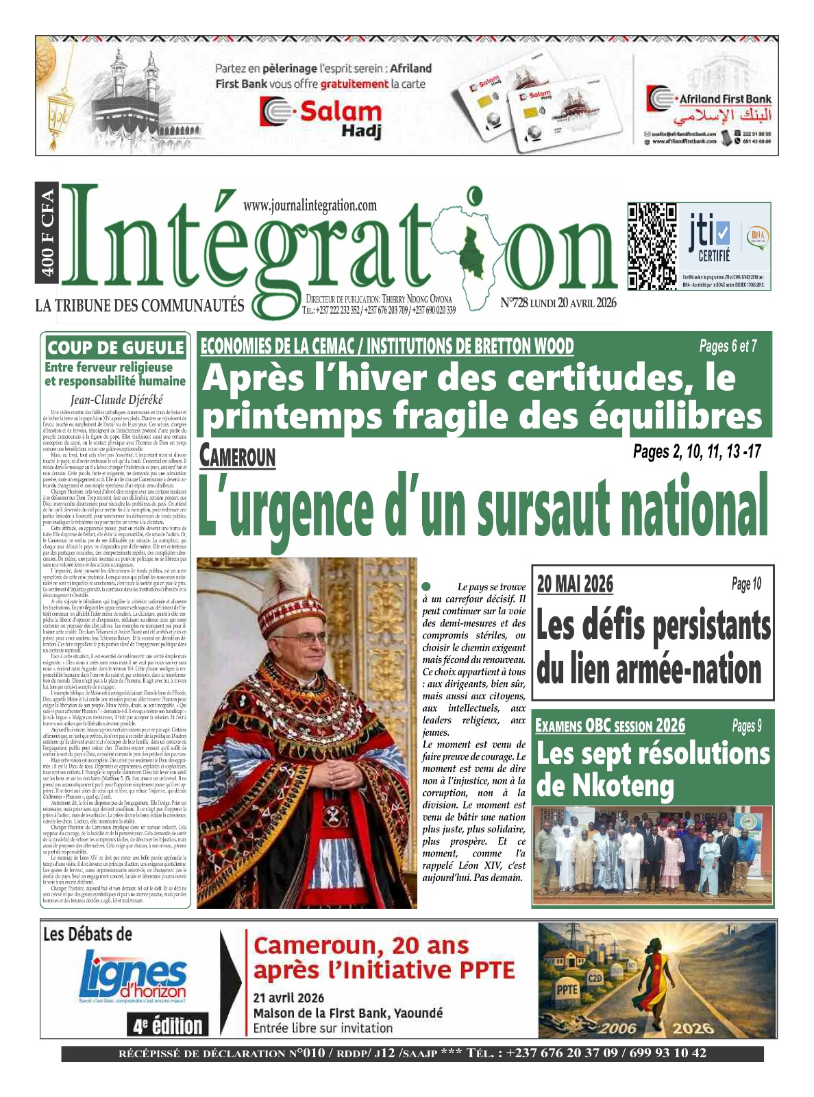 INTÉGRATION N°728