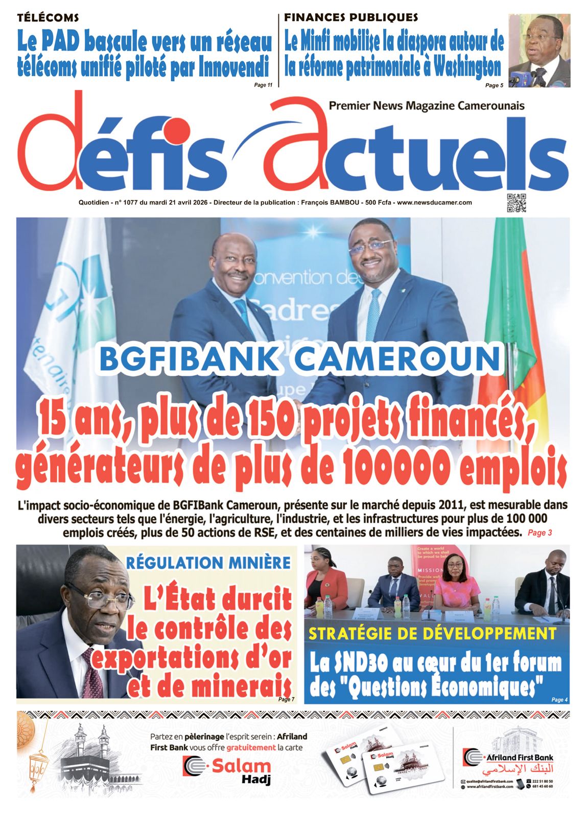 DÉFIS ACTUELS N°1077
