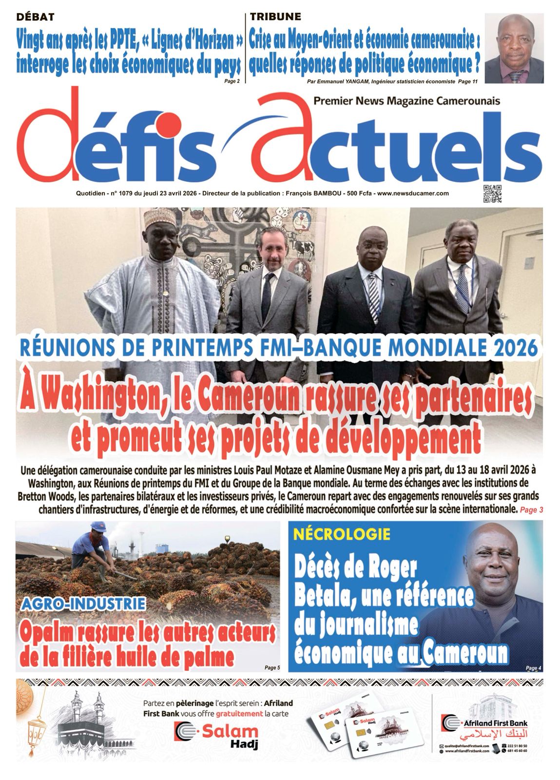 DÉFIS ACTUELS N°1079
