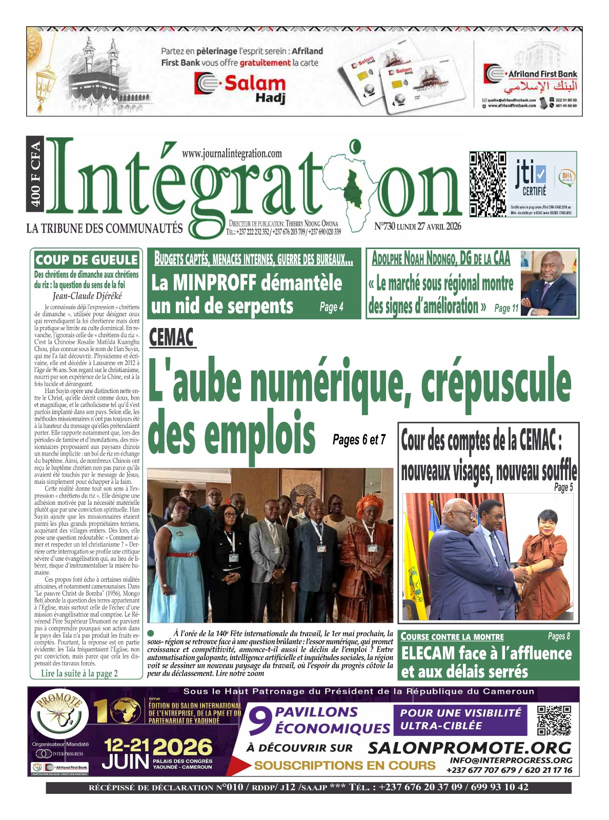 INTÉGRATION N°730