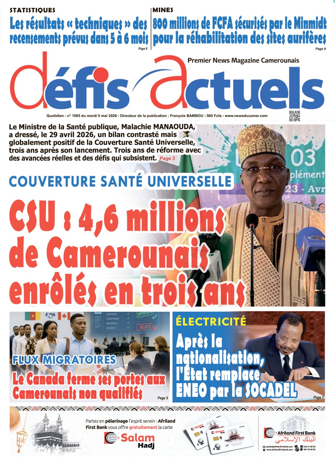 DÉFIS ACTUELS N°1085