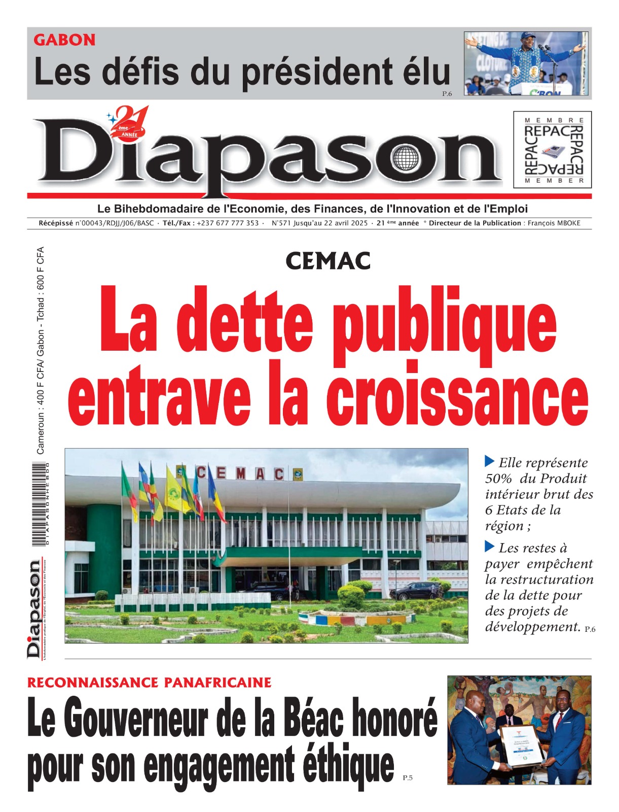 Une du journal DIAPASON N°571