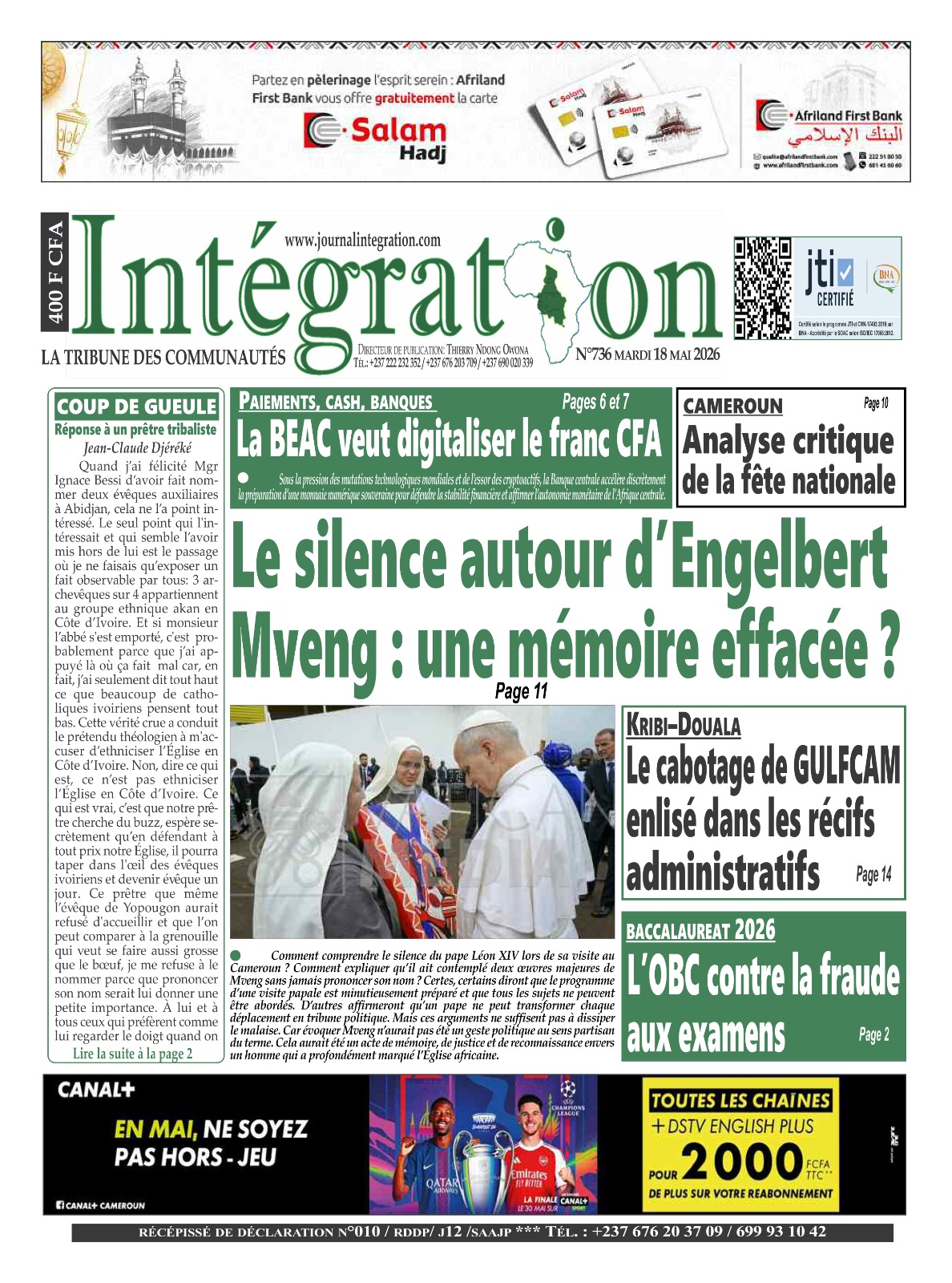 INTÉGRATION N°736