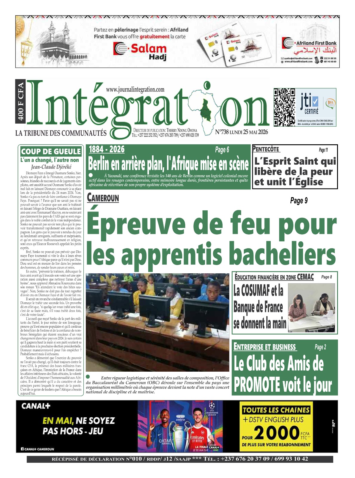 INTÉGRATION N°738