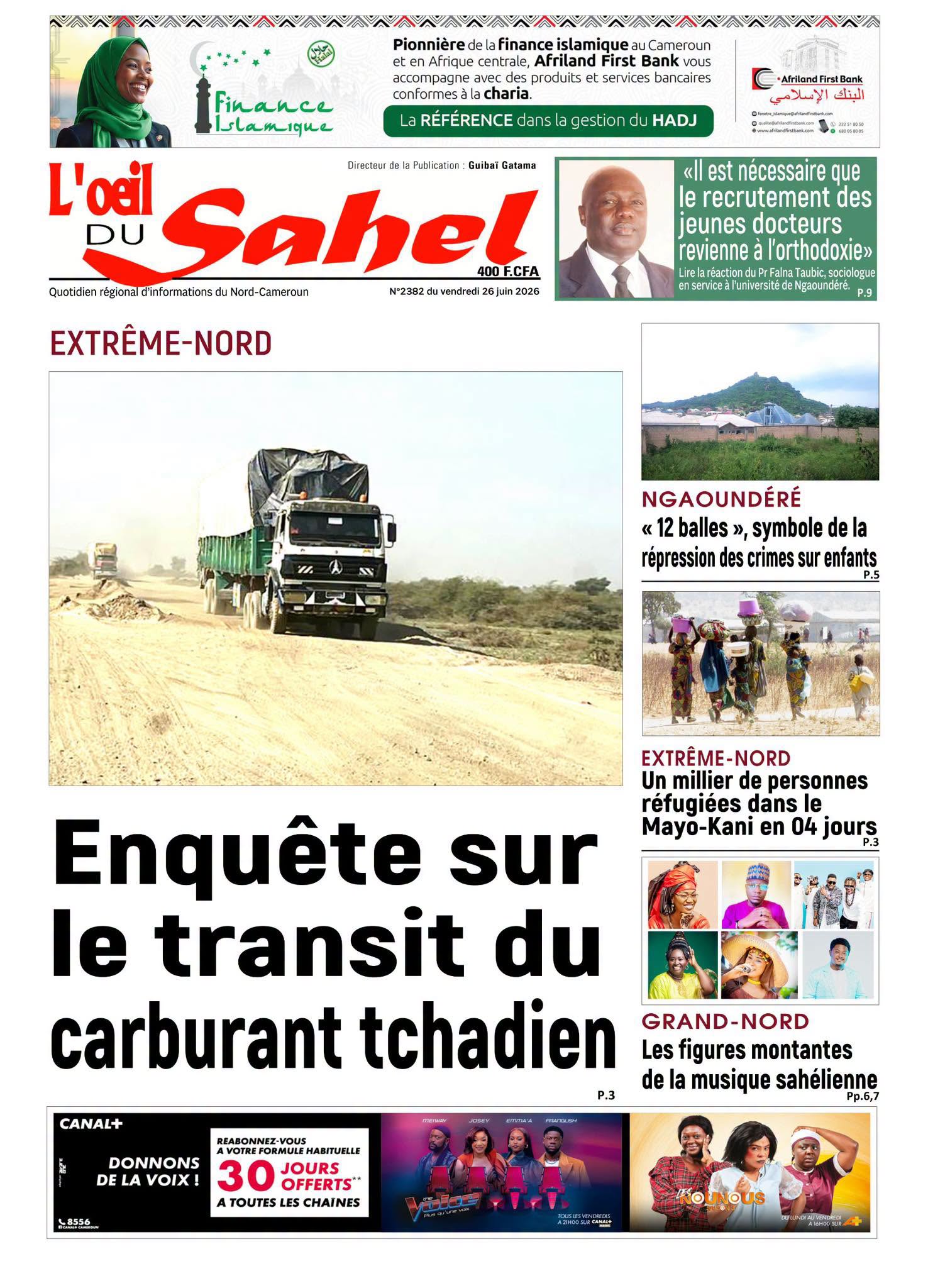 L’ŒIL DU SAHEL N°2382