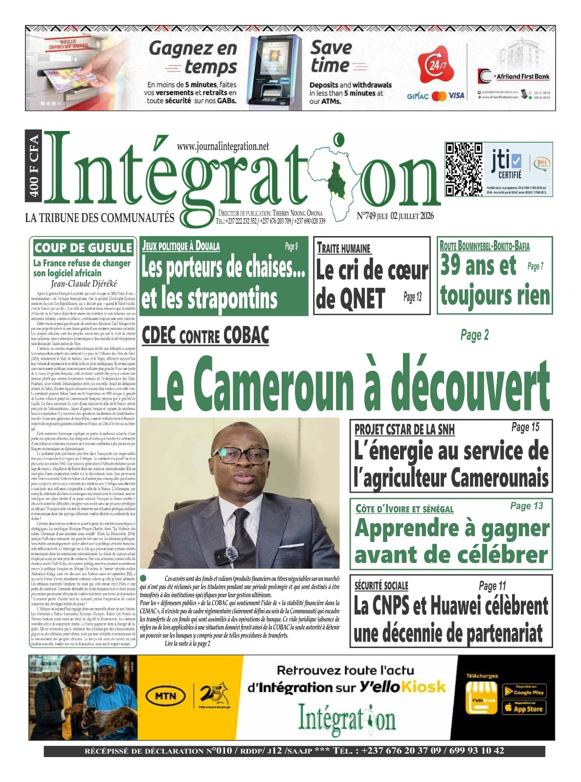 INTÉGRATION N°749