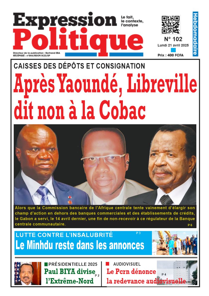Une du journal EXPRESSION POLITIQUE N°102