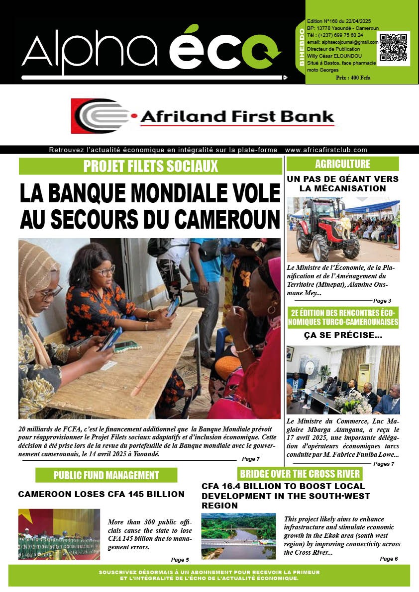 Une du journal ALPHA ÉCO N°168