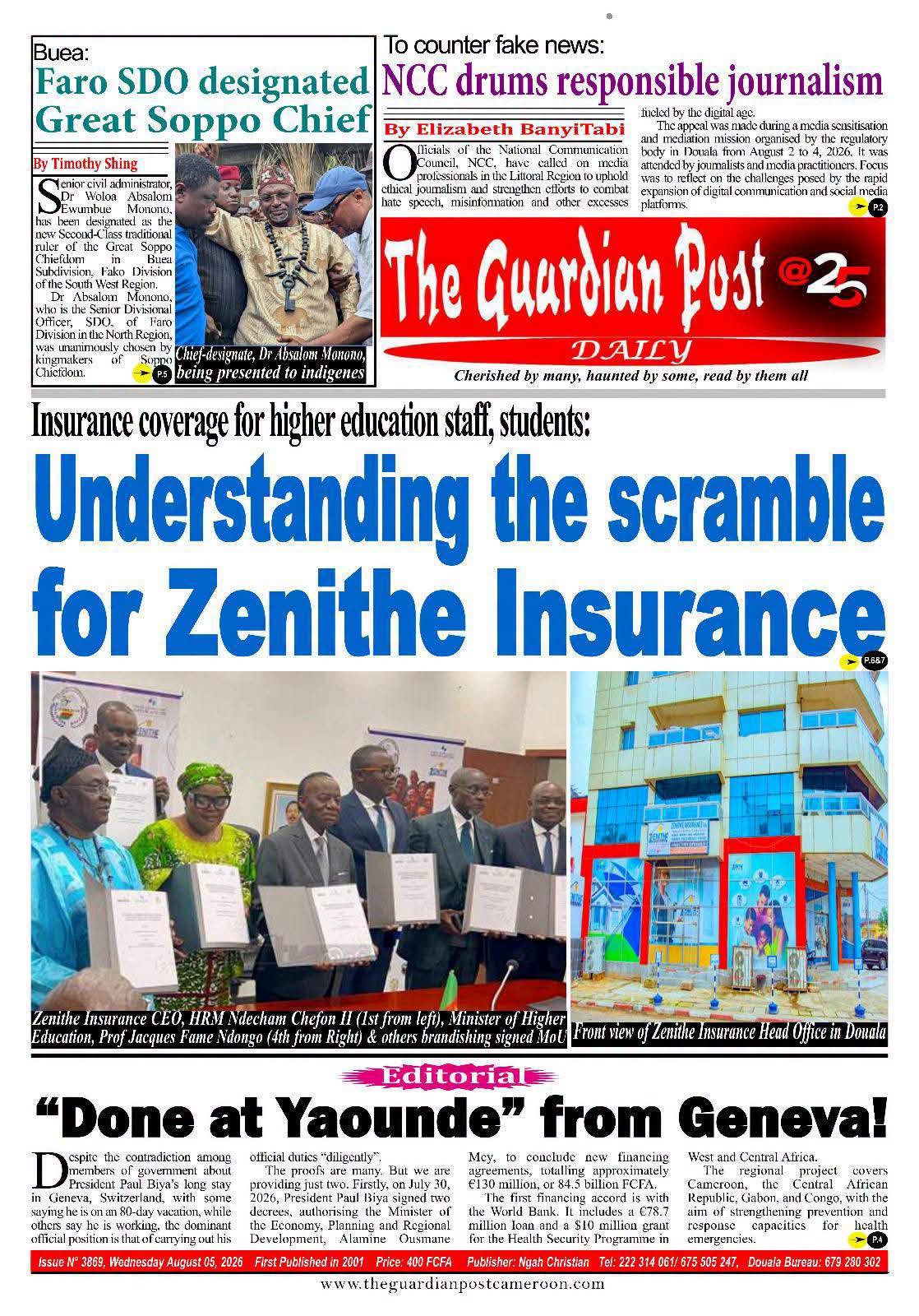 THE GUARDIAN POST N°3869
