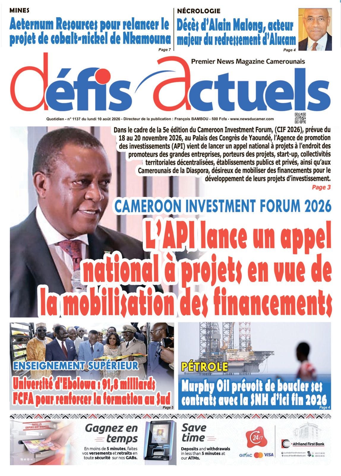 DÉFIS ACTUELS N°1137