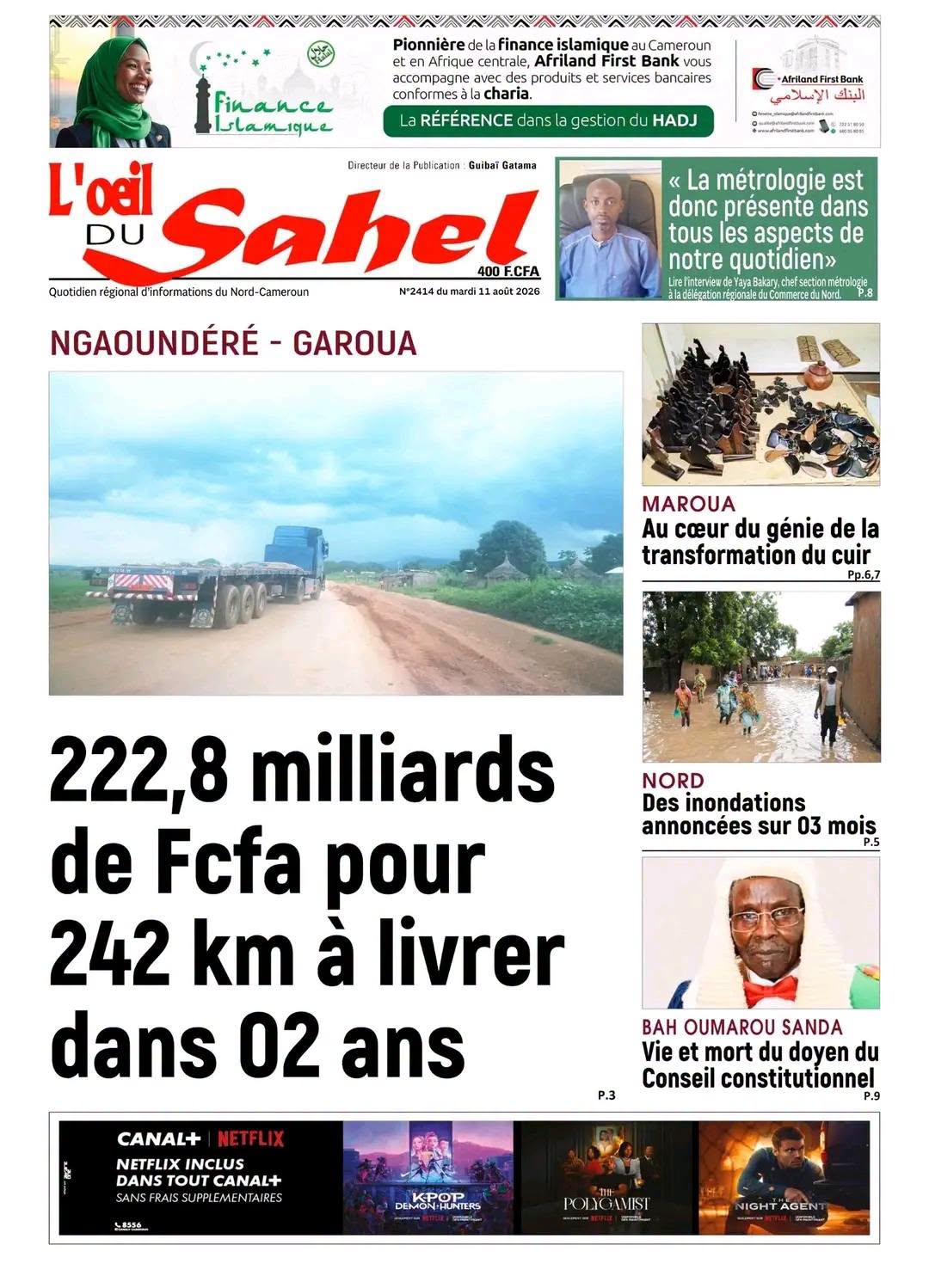 L’ŒIL DU SAHEL N°2414