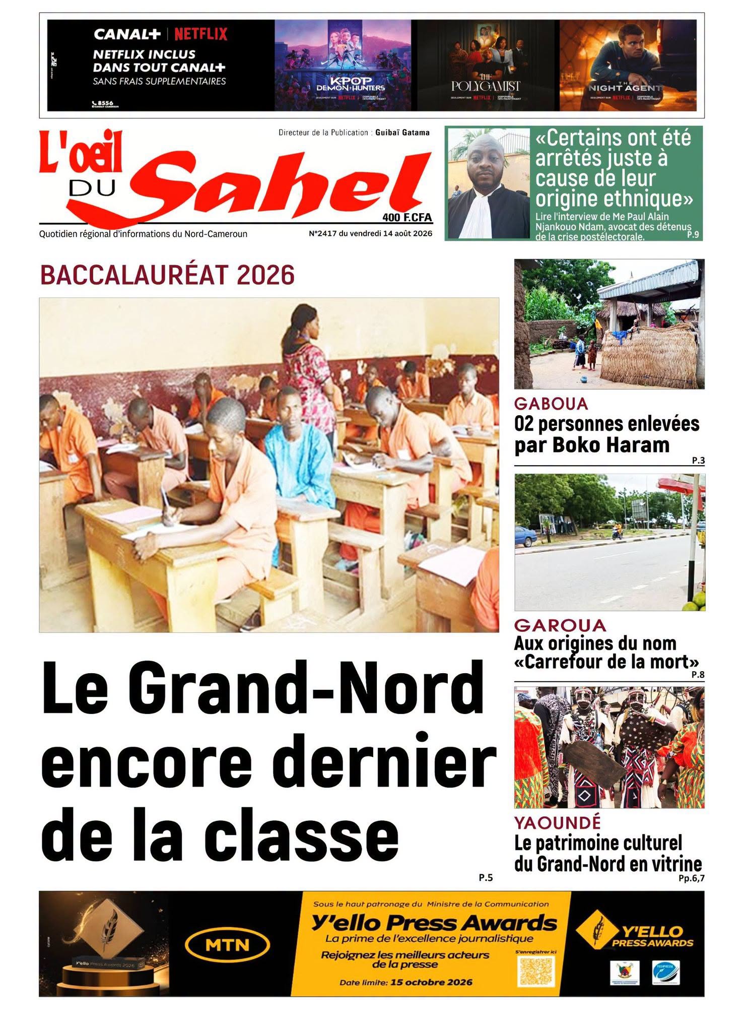 L’ŒIL DU SAHEL N°2417