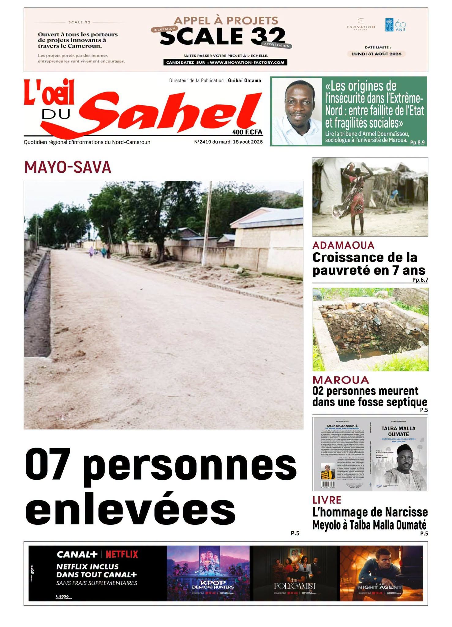 L’ŒIL DU SAHEL N°2419